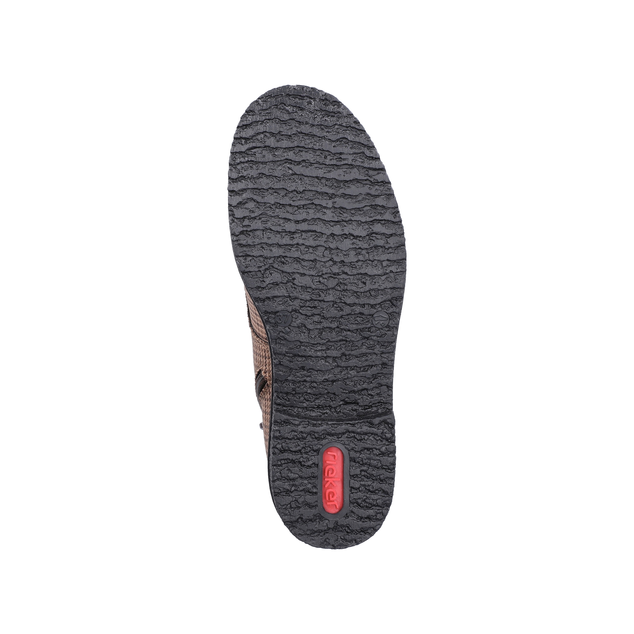 Rieker Schnürboots  Schnürstiefelette in Karo-Optik, mit Zierschnalle und Glitzerdetails