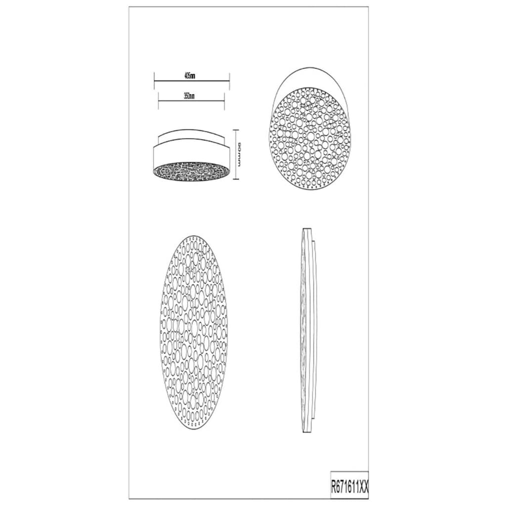 TRIO Leuchten LED Deckenleuchte »Chizu«, 1 flammig-flammig