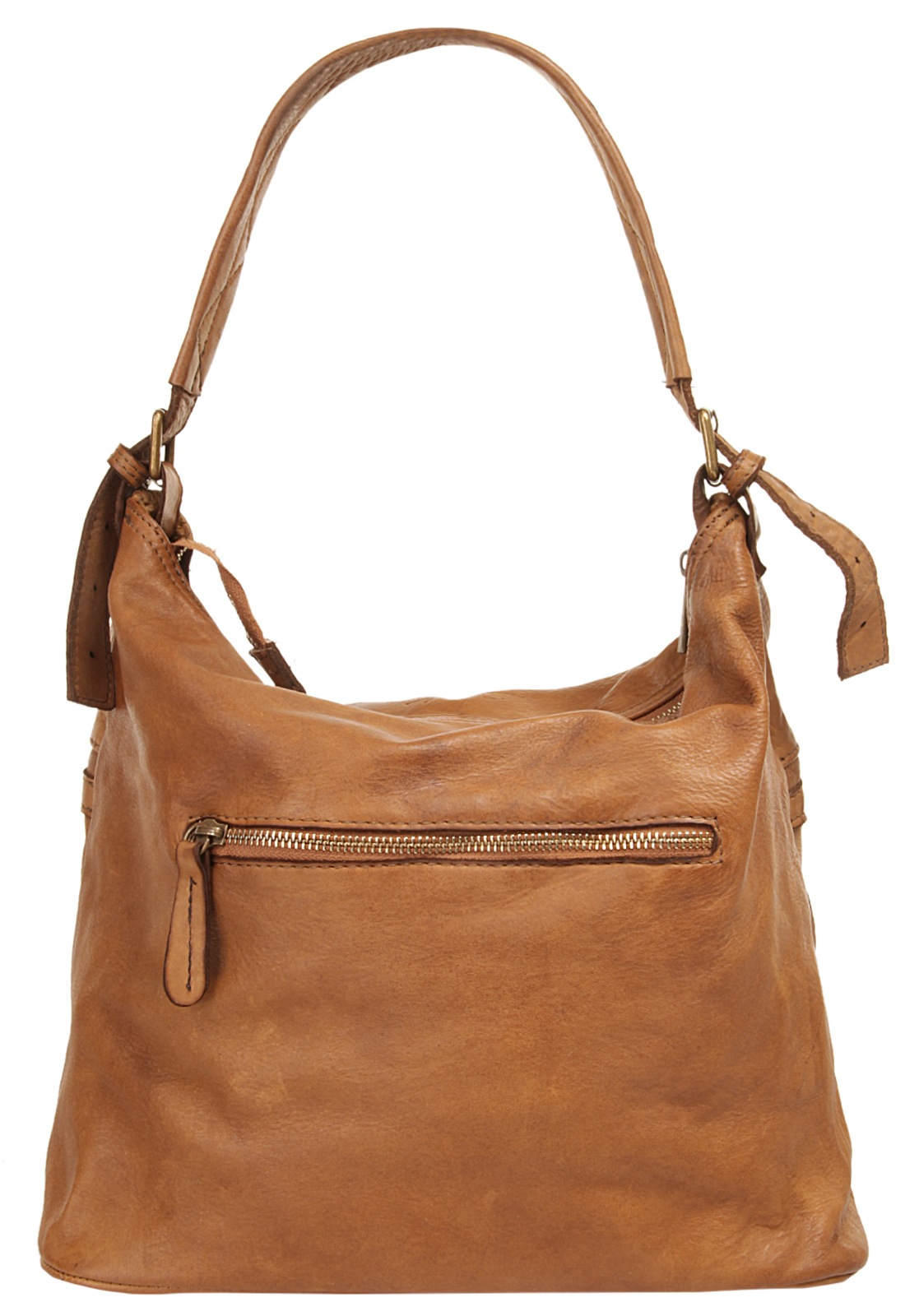 Shopper SAMANTHA LOOK, Damen, Gr. B/H/T: 34cm x 32cm x 16cm onesize, braun (cognac), Leder, Taschen Shopper, echt Leder, Made in Italy 3