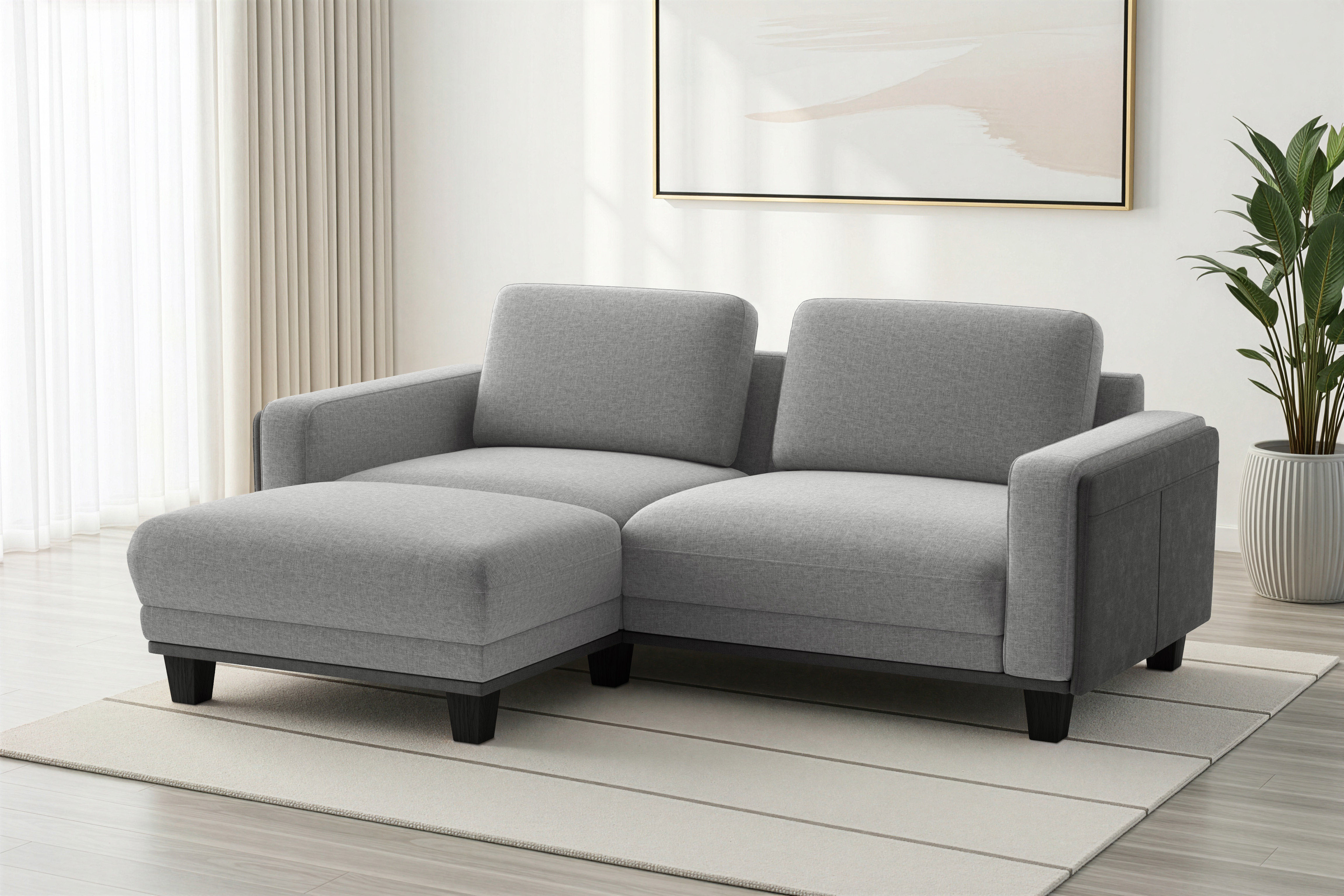 sit&more Ecksofa "Concept" Modernes Sofa in drei Fußfarben zur Auswahl