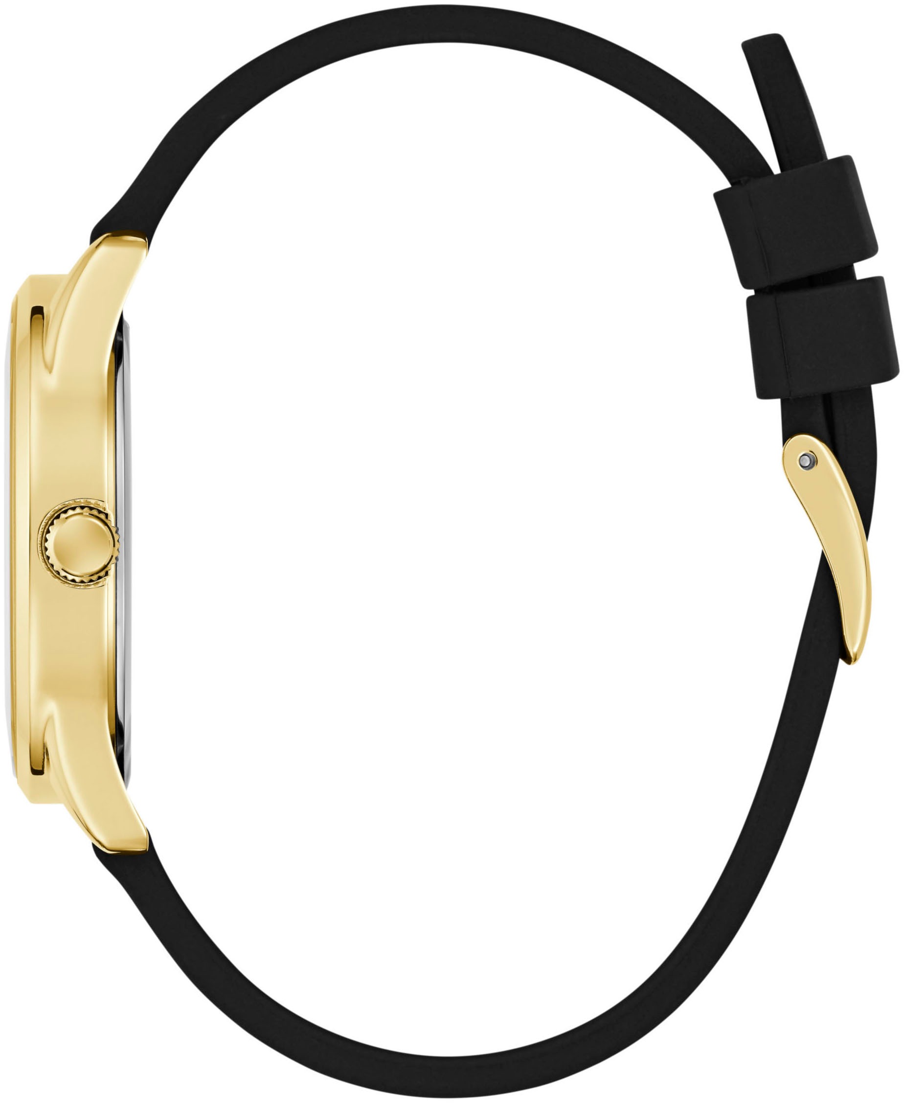 Guess Quarzuhr »G STITCH«, Armbanduhr, Damenuhr, Silikonarmband, Mineralglas, analog