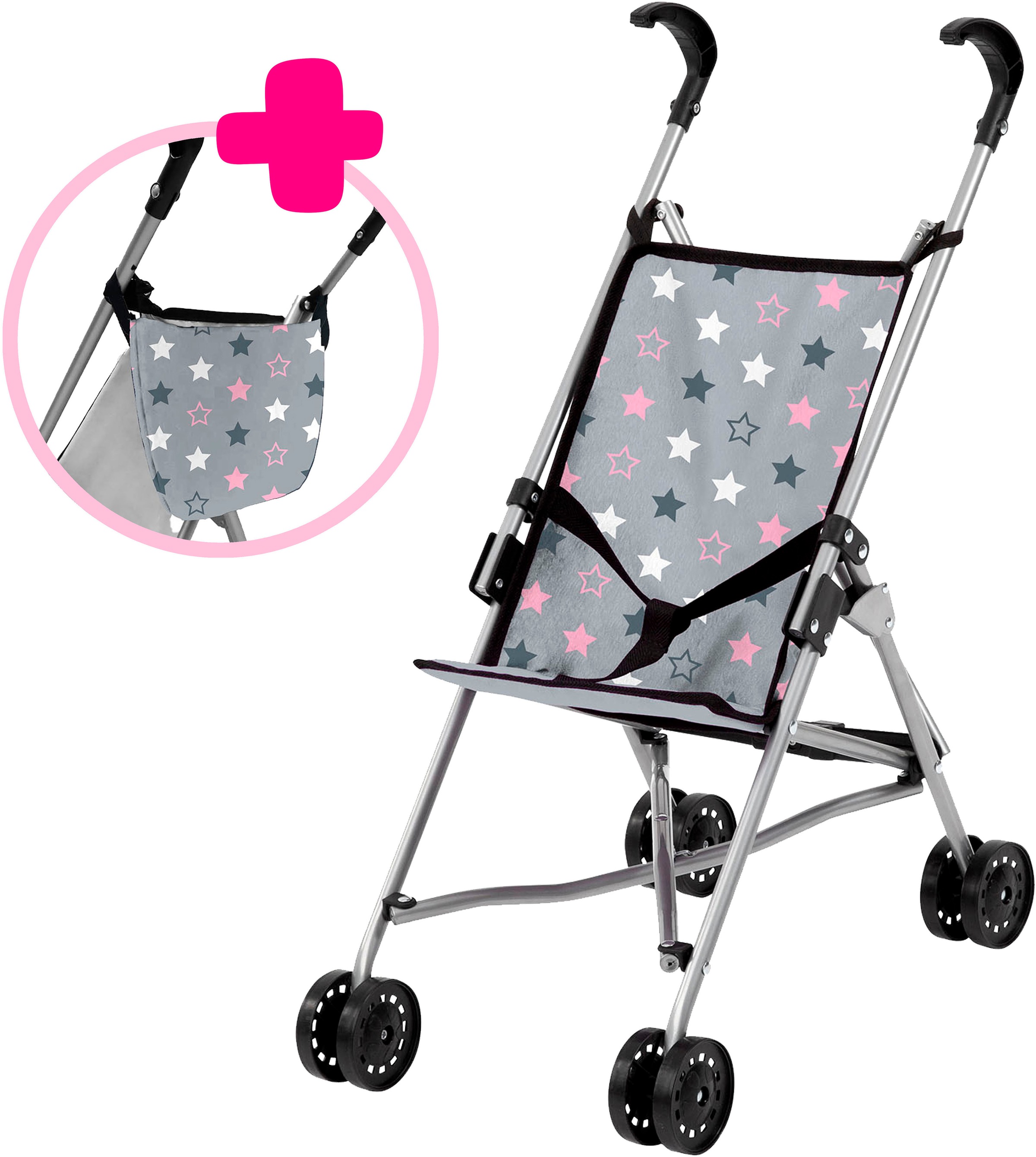 Bayer Puppenbuggy, mit Tasche