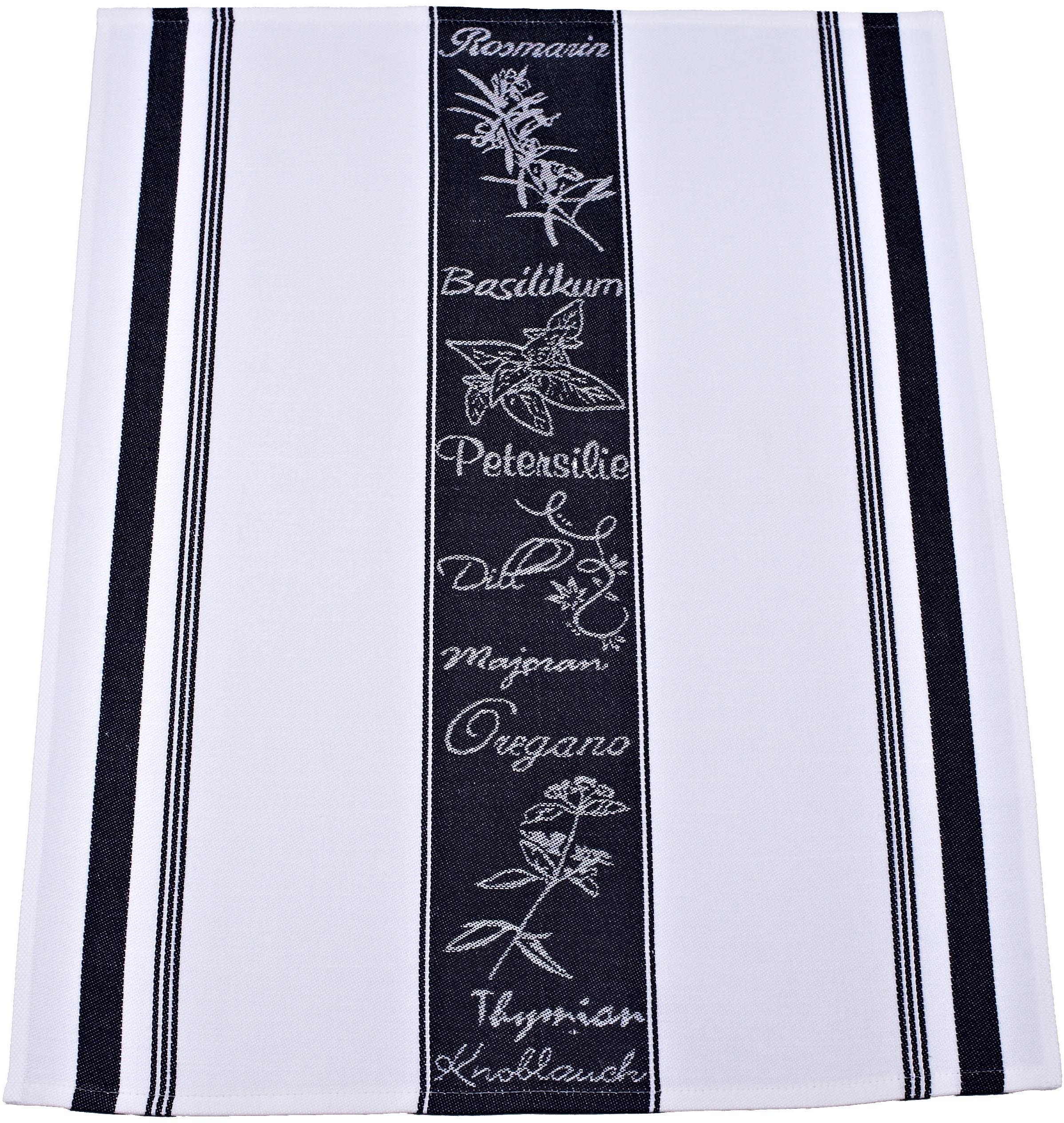 ROSS Geschirrtuch "Exclusiv" Mittelstreifen mit Kräutern, 50x70 cm günstig online kaufen