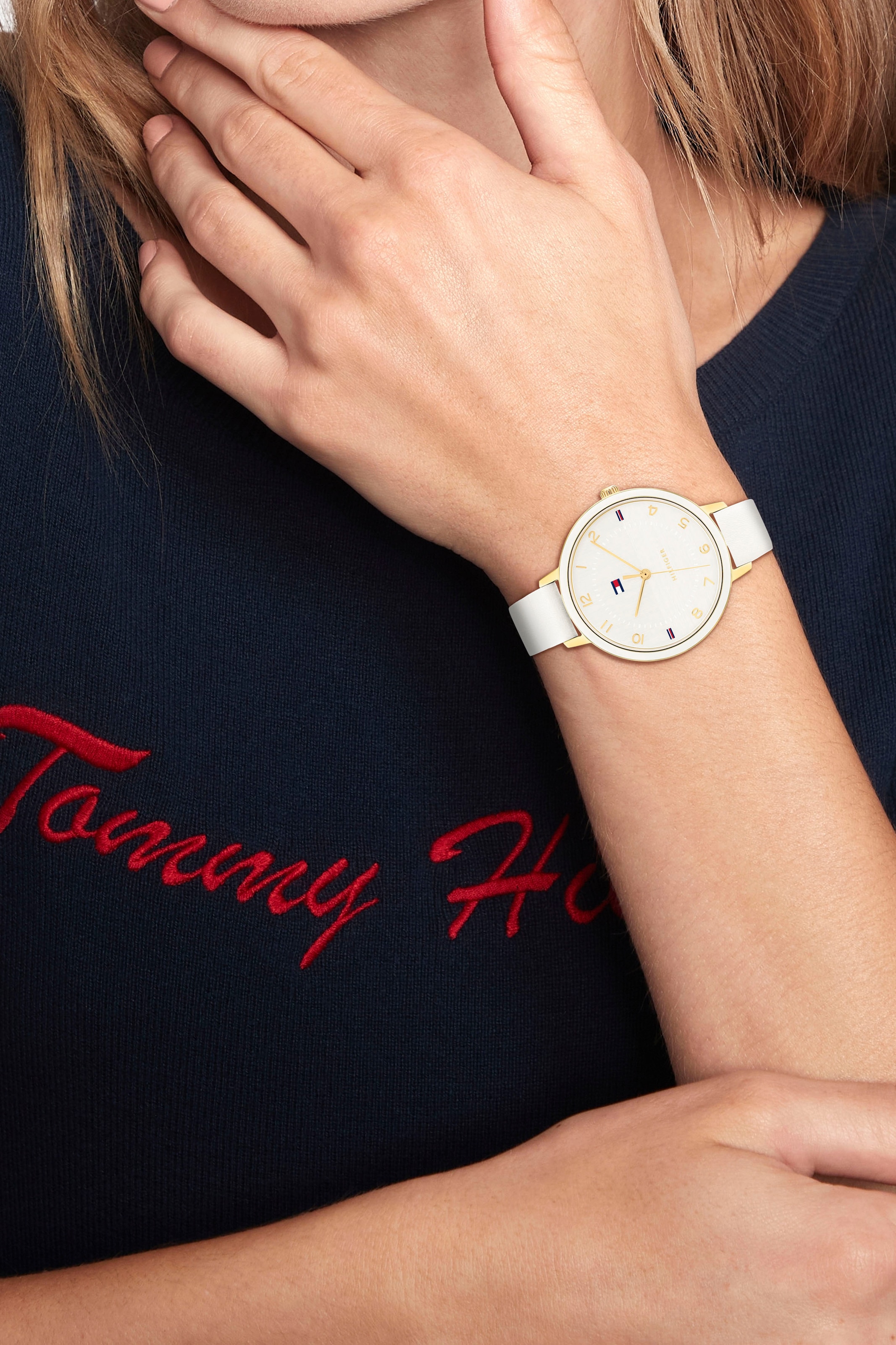 Tommy Hilfiger Quarzuhr »SPORT«, Armbanduhr, Damenuhr, analog, Lederarmband