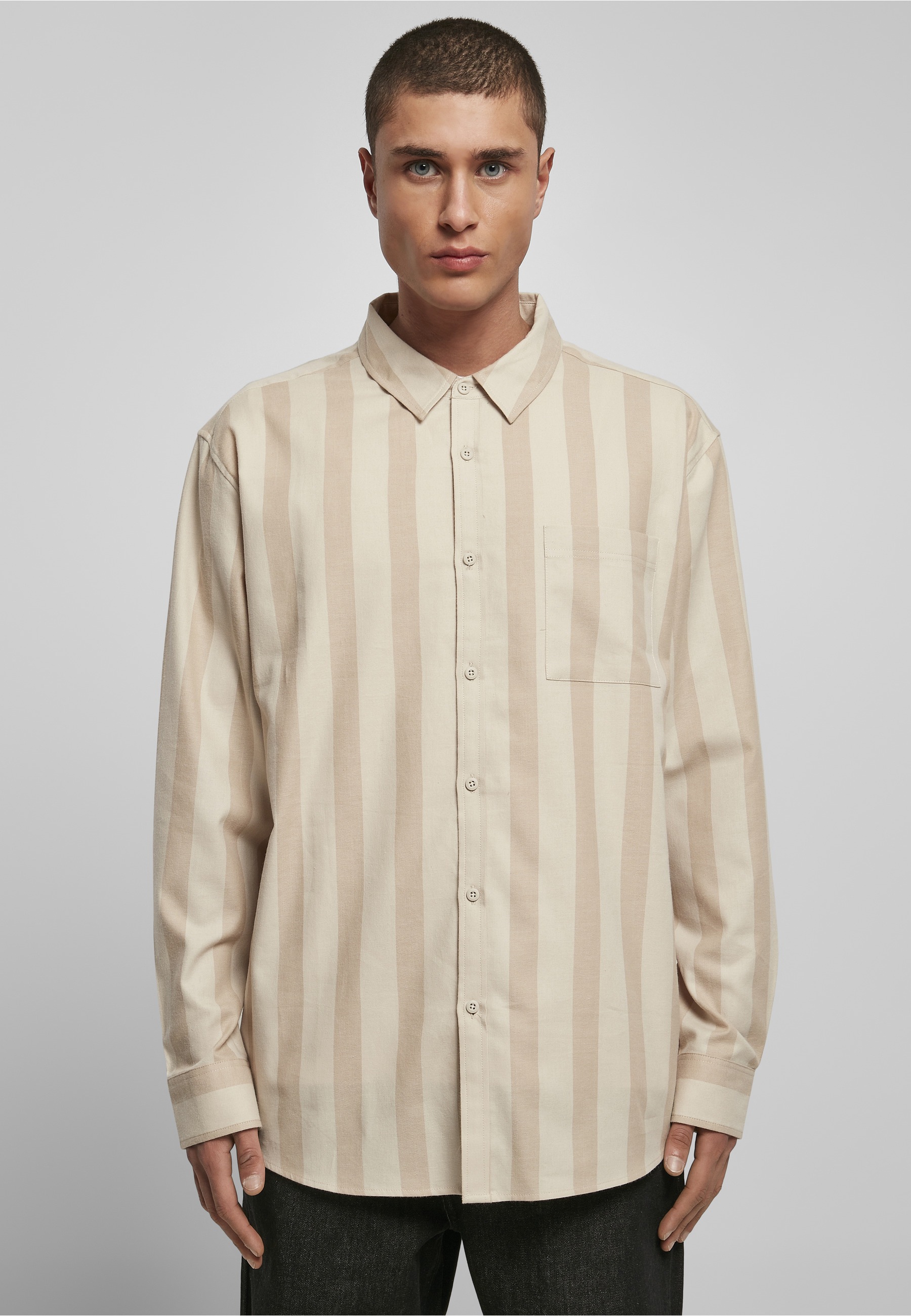 URBAN CLASSICS Kurzarmshirt »Urban Classics Herren Striped Shirt« 1 Stk.