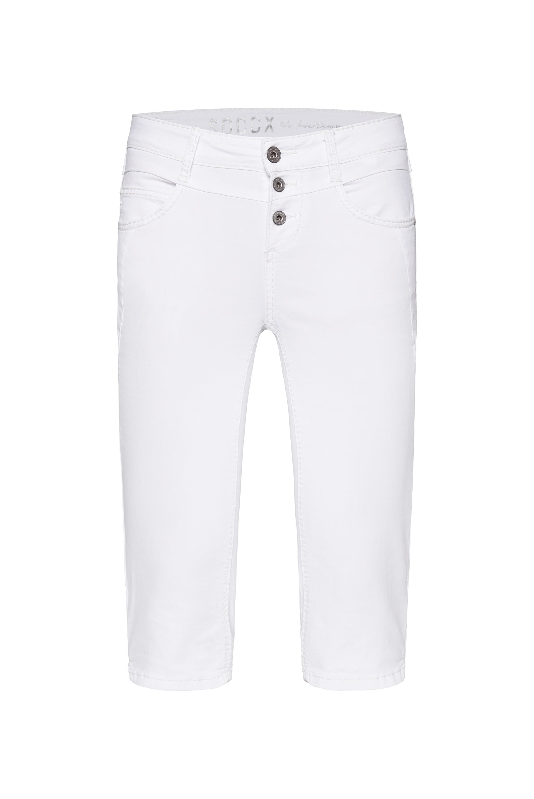 SOCCX Jeansshorts, mit Ziernähten