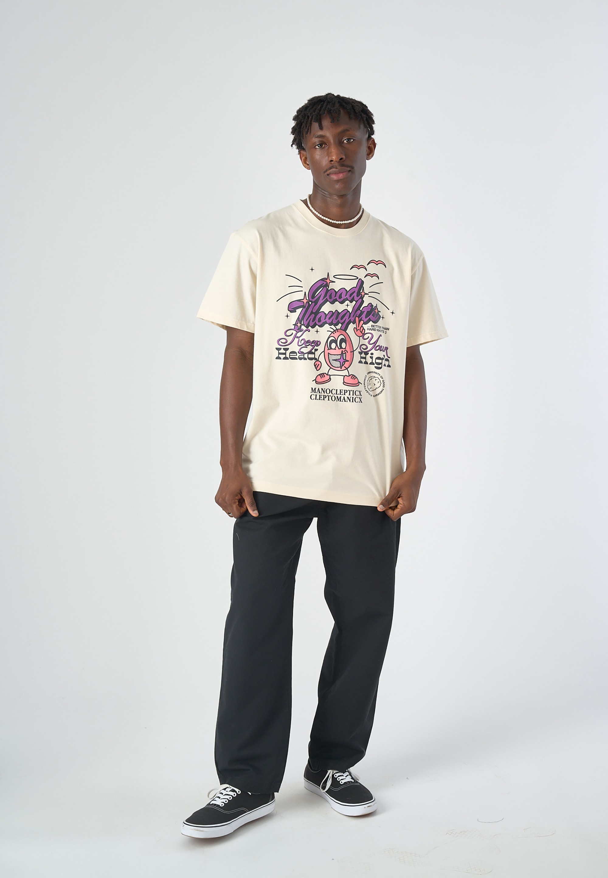 Cleptomanicx T-Shirt großflächigem mit »Good ▷ Vibes«, bestellen | Rückenprint BAUR