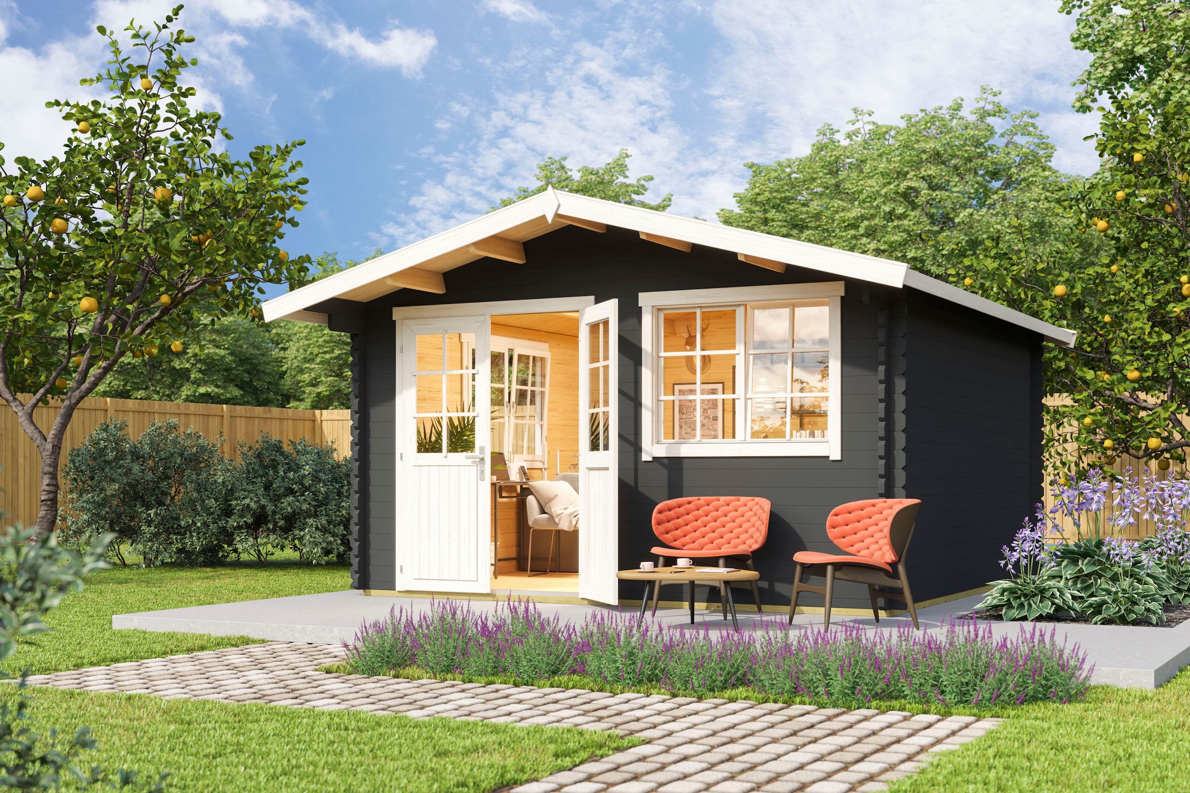 LASITA MAJA "Norderney 3" Blockbohlenhaus 40 mm