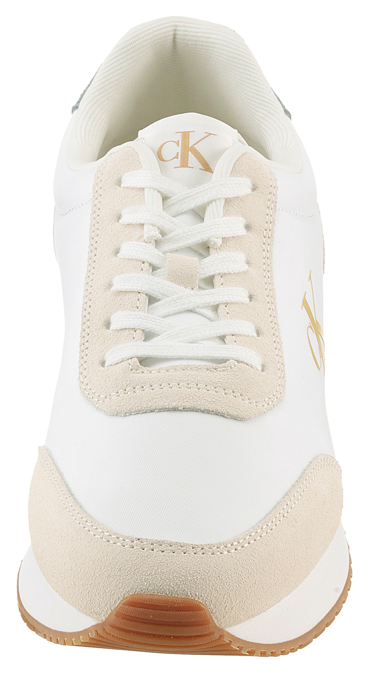 Calvin Klein Jeans Plateausneaker »RETRO RUNNER ICONIC SNK«, Freizeitschuh, Schnürschuh, Halbschuh mit seitlichem CK-Logo