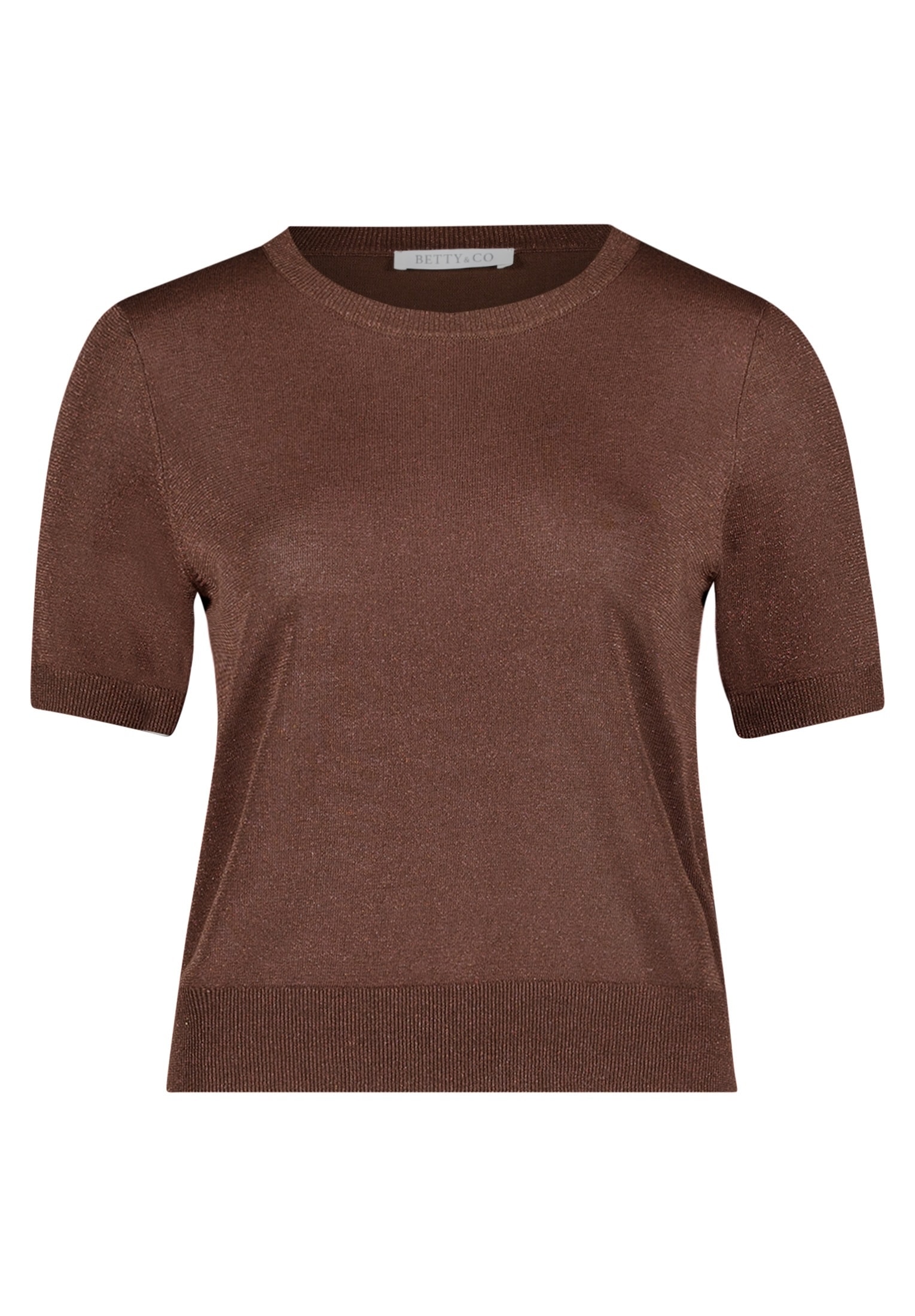Betty&Co Kurzarmshirt »Damen mit Lurexfaden« 1