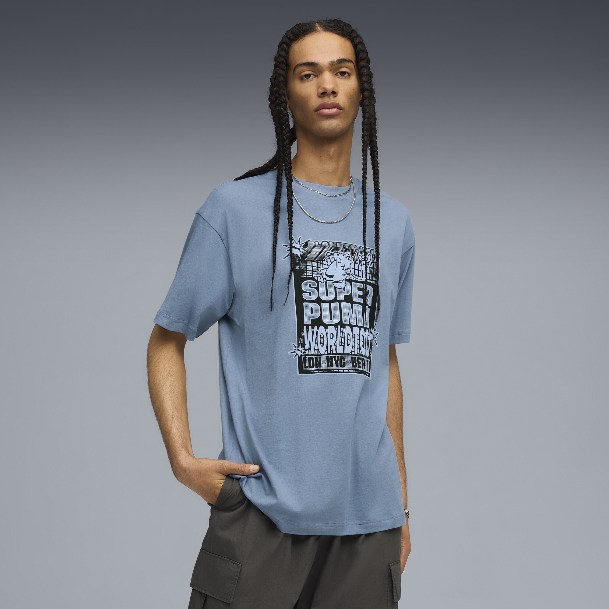 PUMA T-Shirt »Graphic SUPER PUMA World Tour Relaxed T-Shirt Herren«