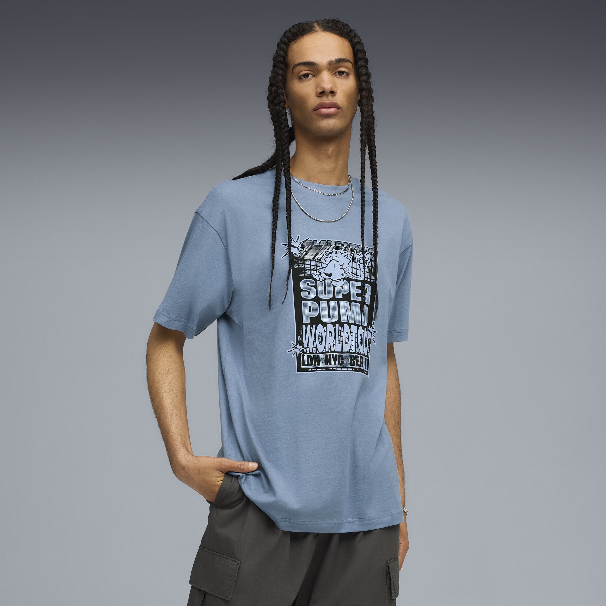 PUMA T-Shirt "Graphic SUPER PUMA World Tour Relaxed T-Shirt Herren" günstig online kaufen