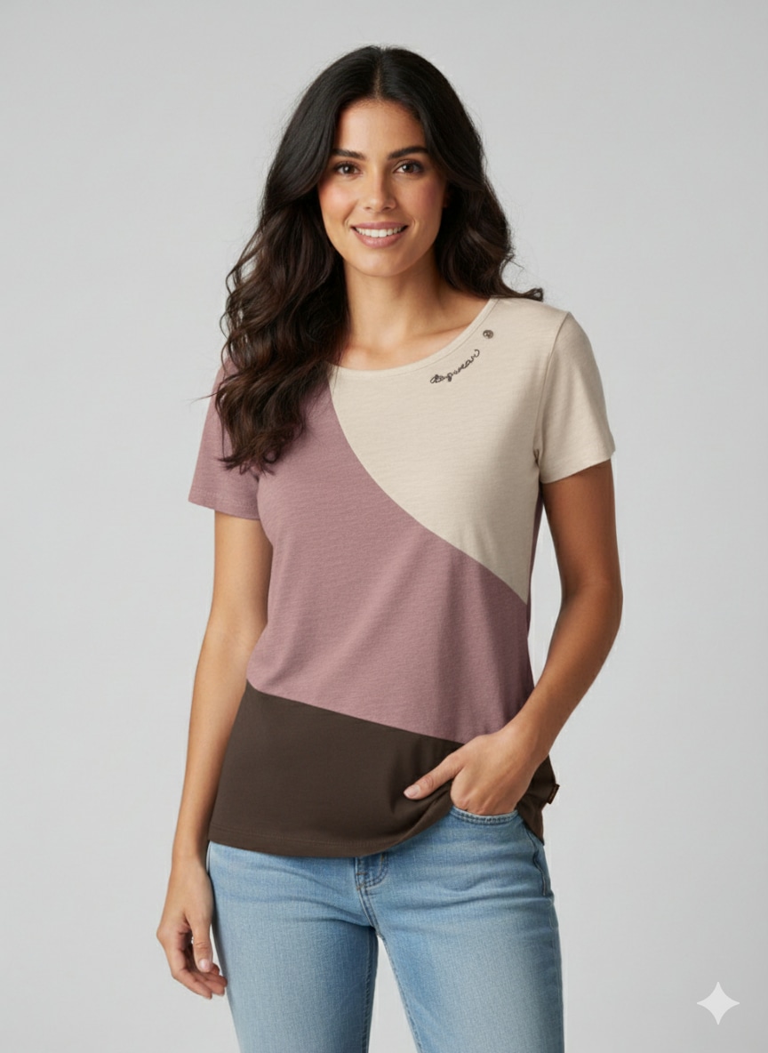 Ragwear Kurzarmshirt "MINT BLOCK O" mit Logo-Patches an Saum und Ärmel günstig online kaufen