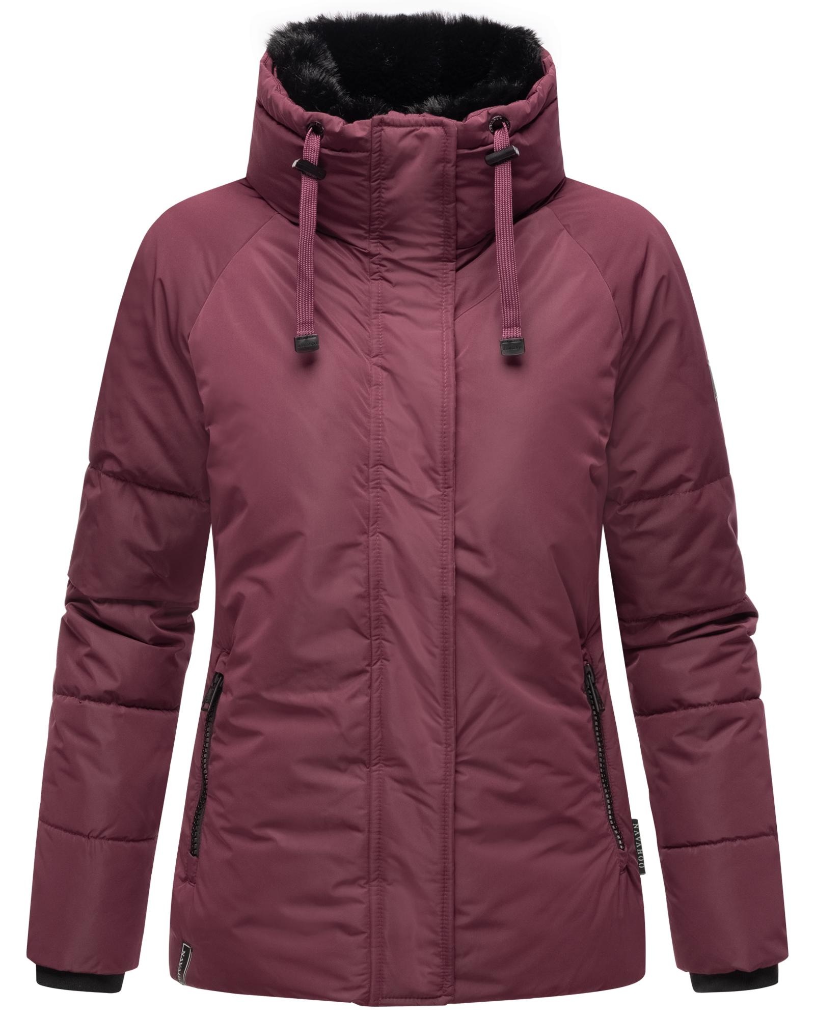 Navahoo Winterjacke »Frostii XIV«, ohne Kapuze, modische Damen Winter Steppjacke mit Kunstfellkragen