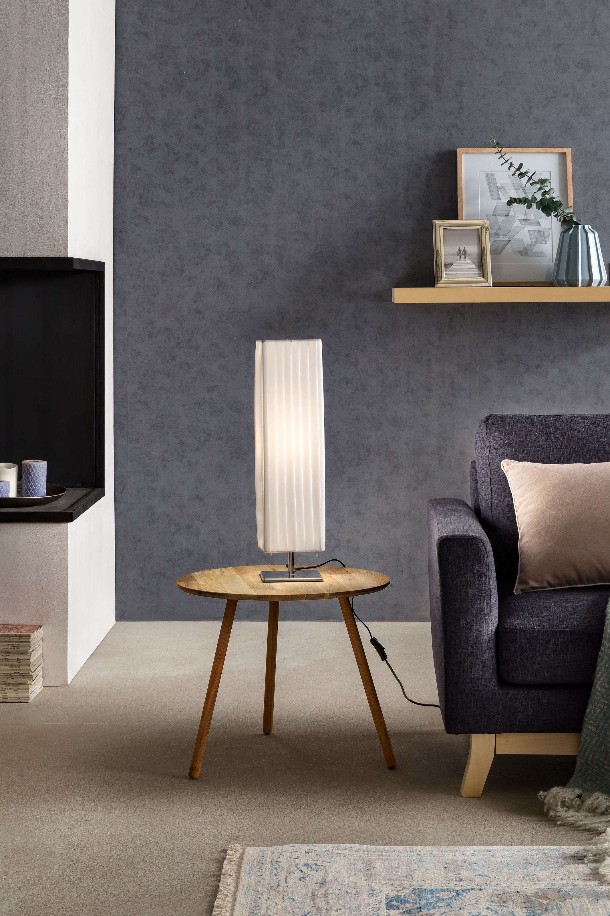 SalesFever Tischleuchte »Jonna«, 1 flammig, Leuchtmittel E27 | ohne Leuchtmittel, Plisseé Lampenschirm