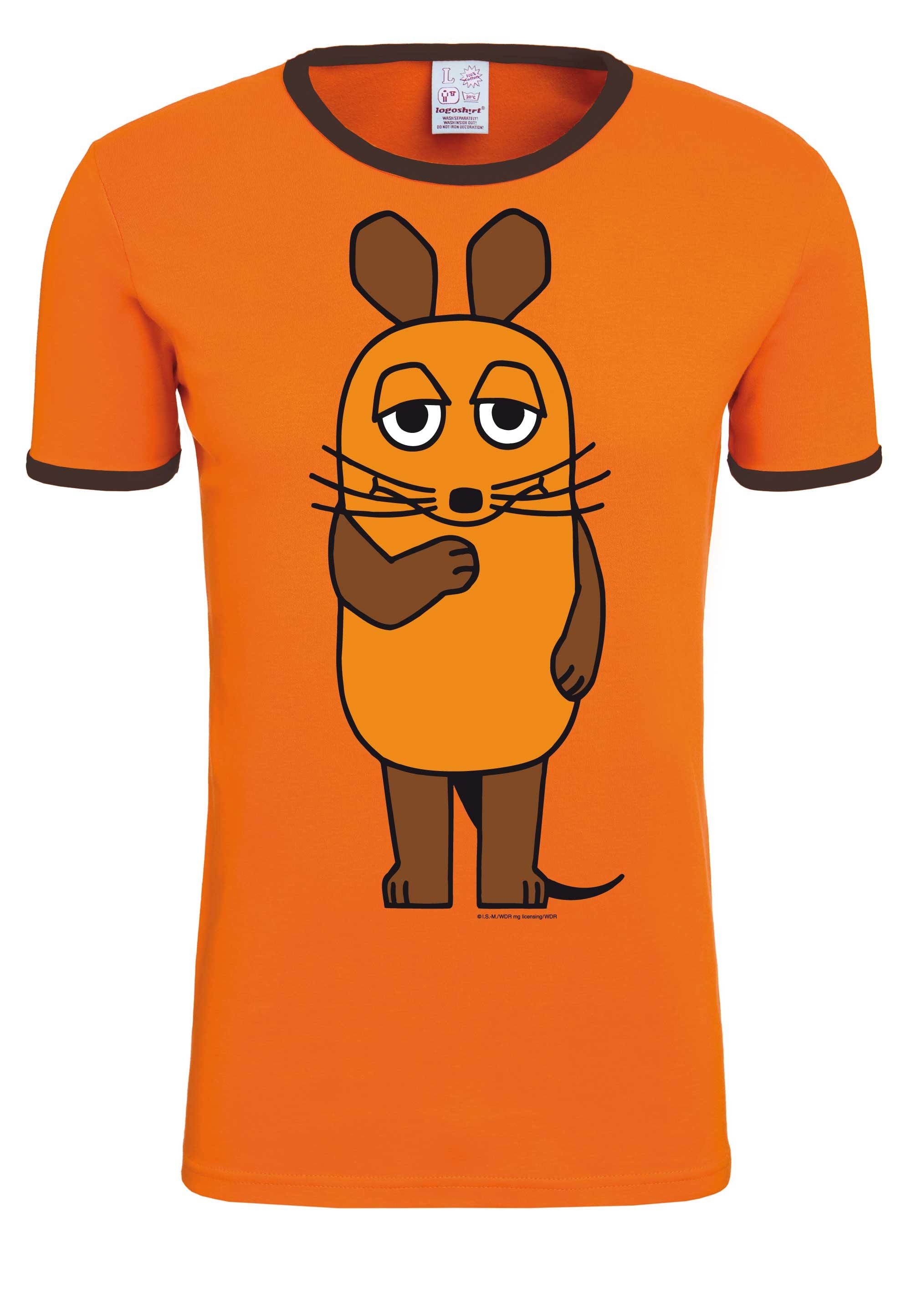LOGOSHIRT T-Shirt Maus bestellen Sendung der ▷ mit Maus«, BAUR »Die lizenziertem Die | mit - Print