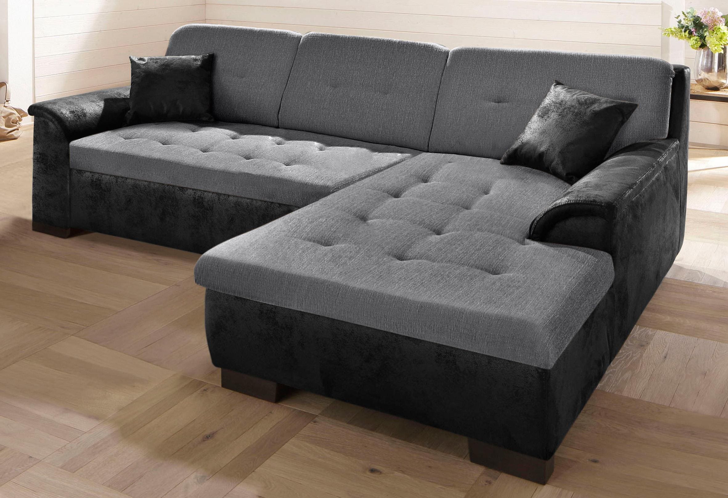 Home affaire Ecksofa "Bergen zeitlos & elegant, Breite 267cm, L-Form" wahlw günstig online kaufen