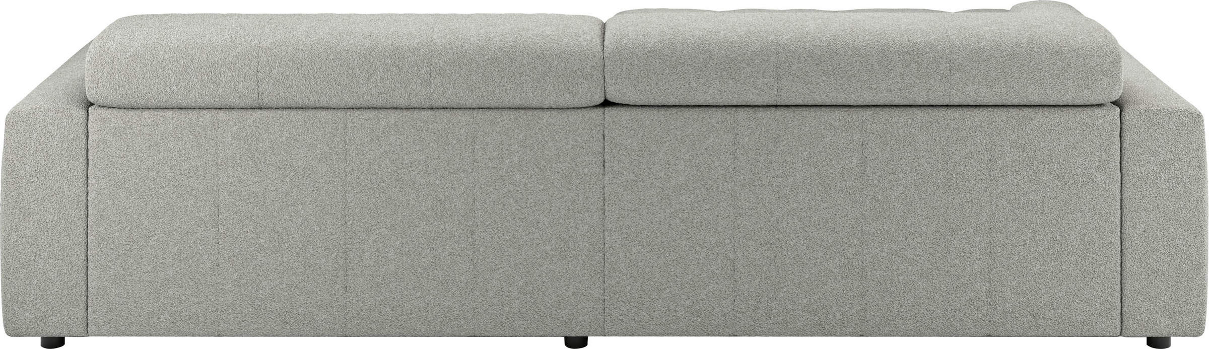 Ecksofa 3C CANDY "Denver auch mit Cord- und Easy care-Bezug, Kopfteilverstellung L-Form", silber, B:258cm H:68cm T:217cm, 96% Polyester, 4% Polyacryl, Sofas, Ecksofa, wahlweise. mit motorischer Sitztiefenverstellung 3