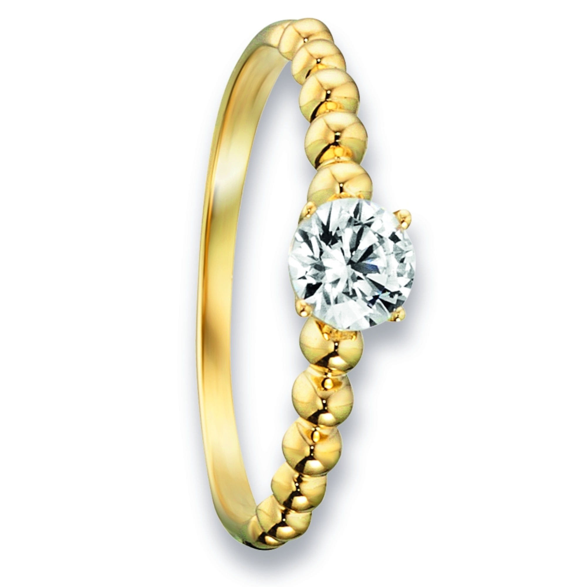 Goldring ONE ELEMENT "Zirkonia Ring aus 333 Gelbgold" Gr. 52, gold, Fingerringe, Damen, 52,mit Zirkonia, Gelbgold 333 Gold, Gelbgold 333, Gold, Goldring, Kleines Statement – persönlich, stilvoll, alltagstauglich