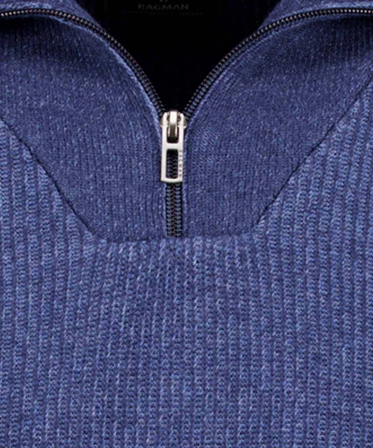 RAGMAN Crew Neck Sweater Men Blue Size 54 3