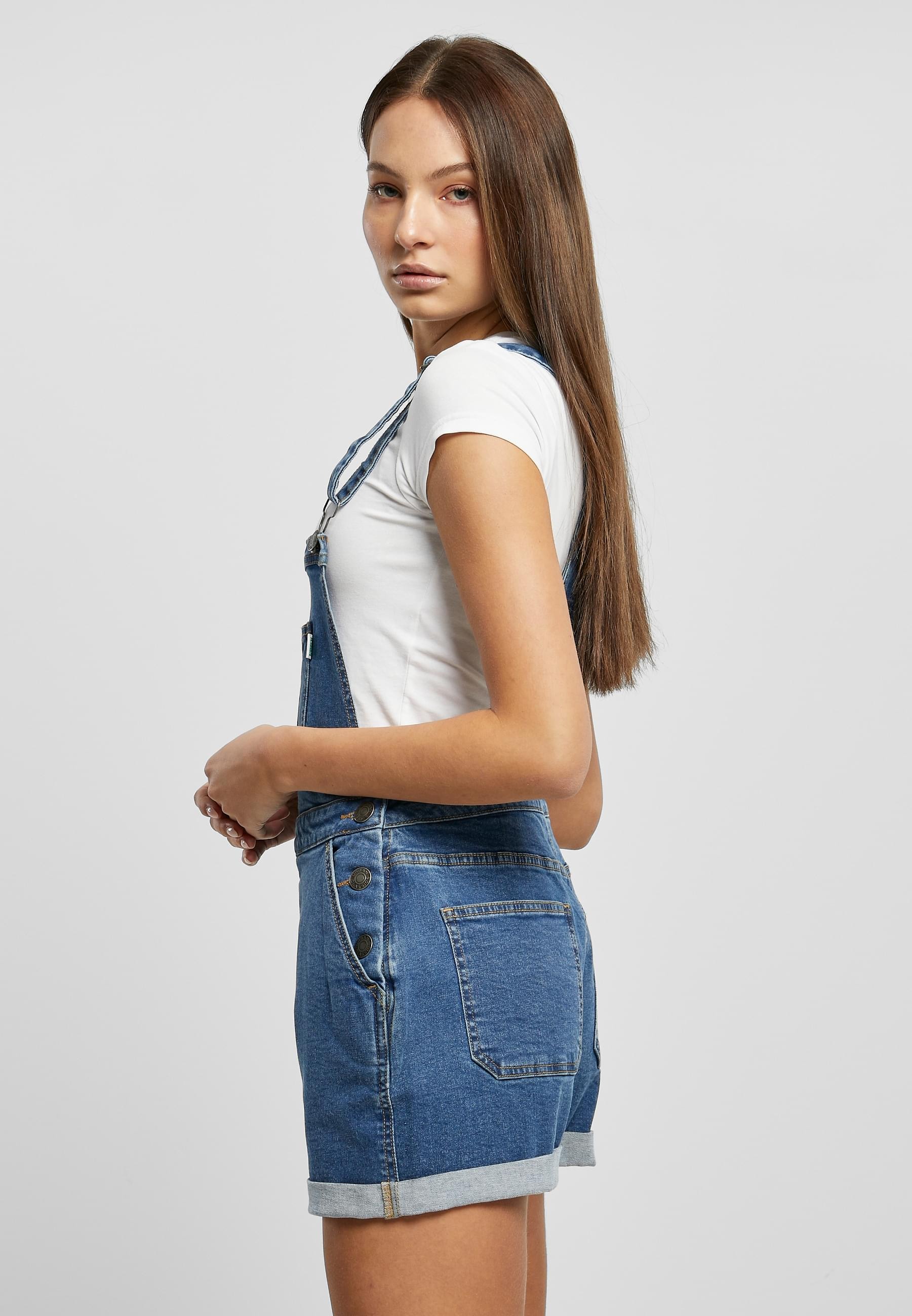 URBAN CLASSICS Jumpsuit »Urban Classics Damen Ladies Organic Short Dungaree«, (1 tlg.)