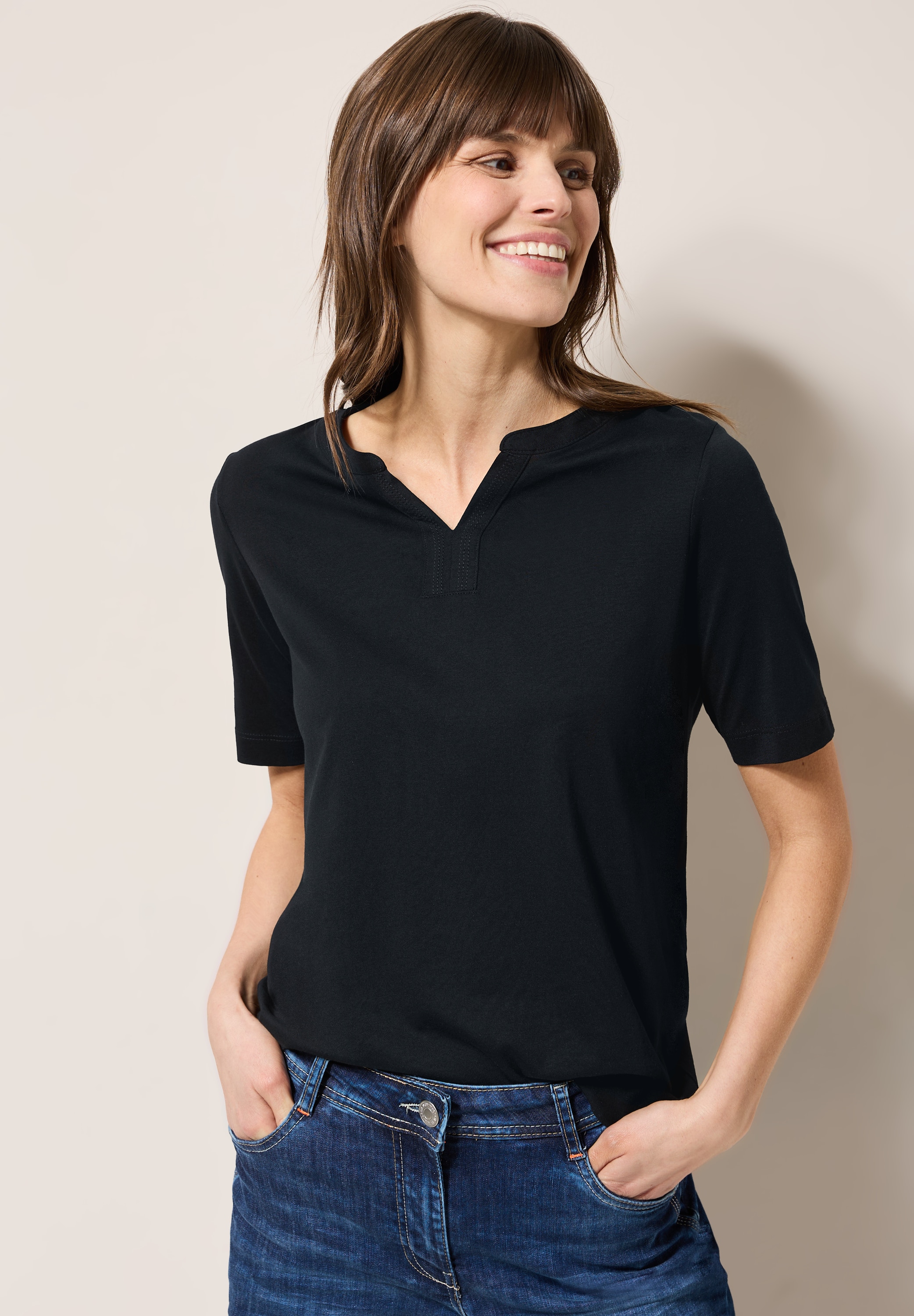Cecil T-Shirt, im soften Baumwoll-Mix
