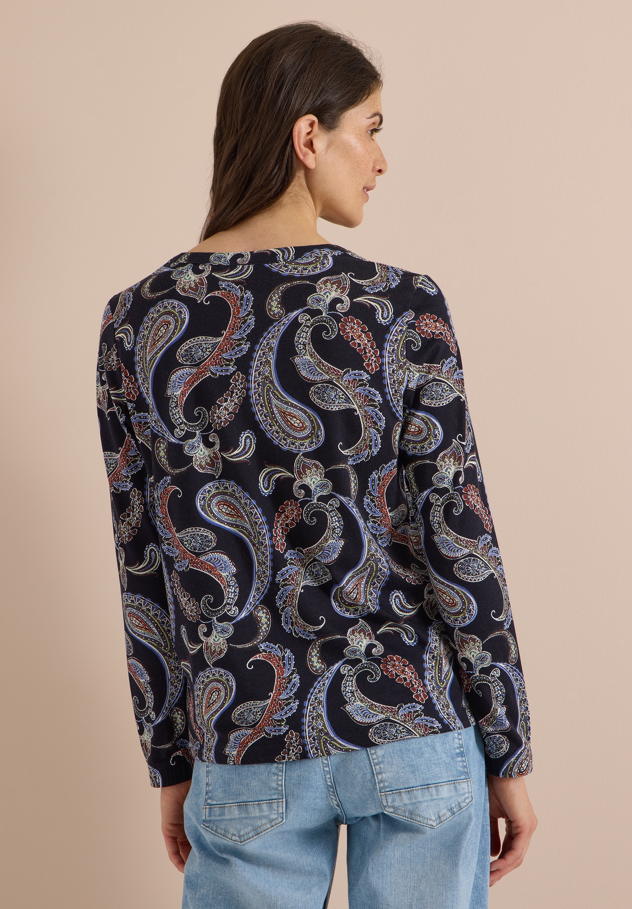Cecil Langarmshirt mit Knotendetail