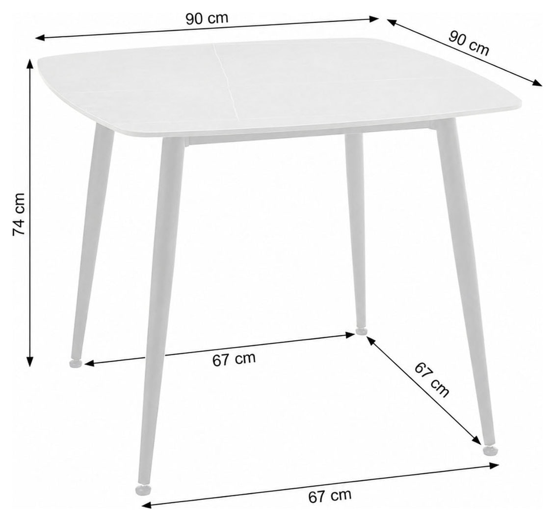 OTTO home Essgruppe »Nora, Set, 5-tlg« Set, 5 tlg. mit 4 bequemen Stühlen, Esstisch aus gesintertem Stein in Keramikoptik
