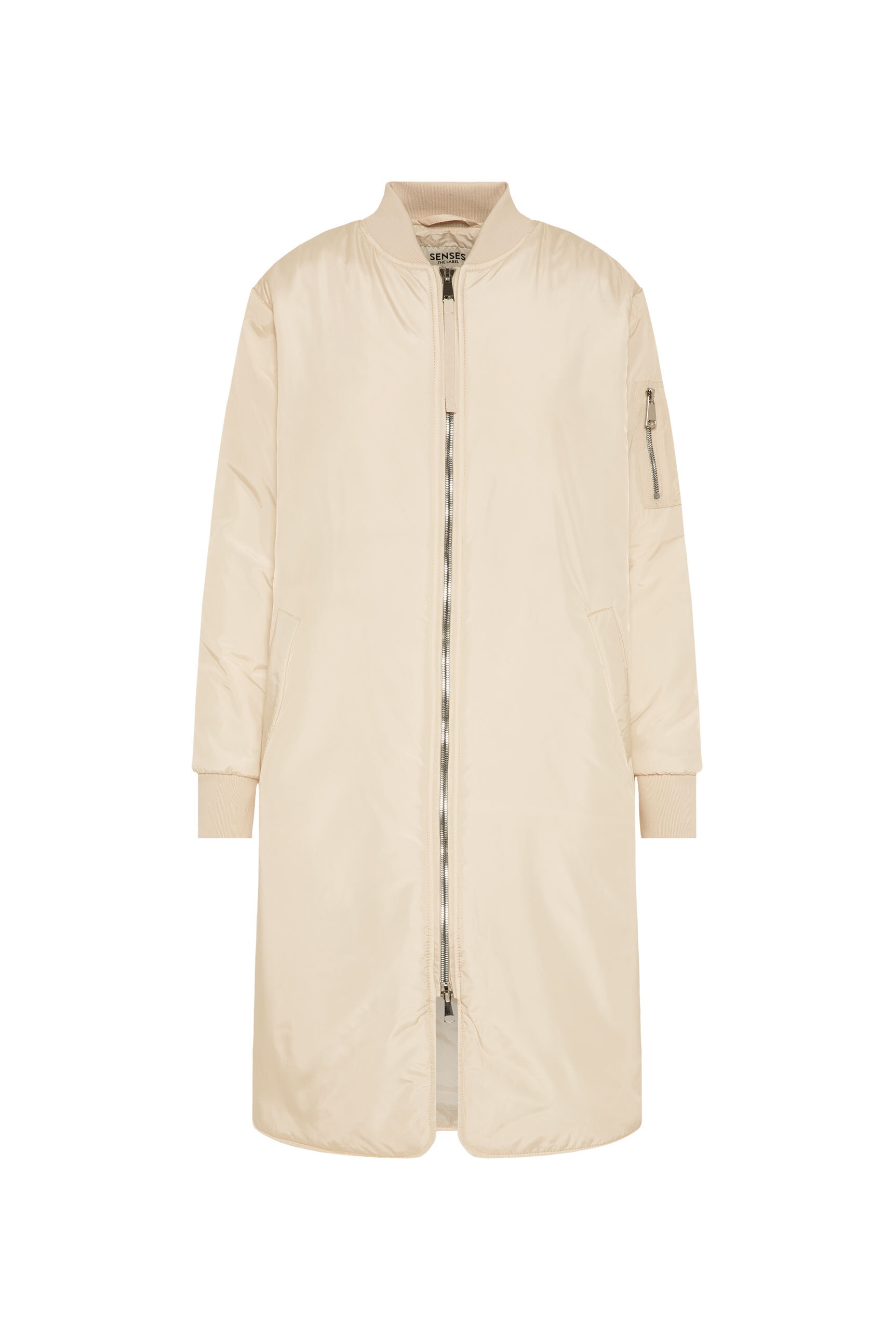 SENSES.THE LABEL Langjacke ohne Kapuze mit Zwei-Wege-Reißverschluss günstig online kaufen