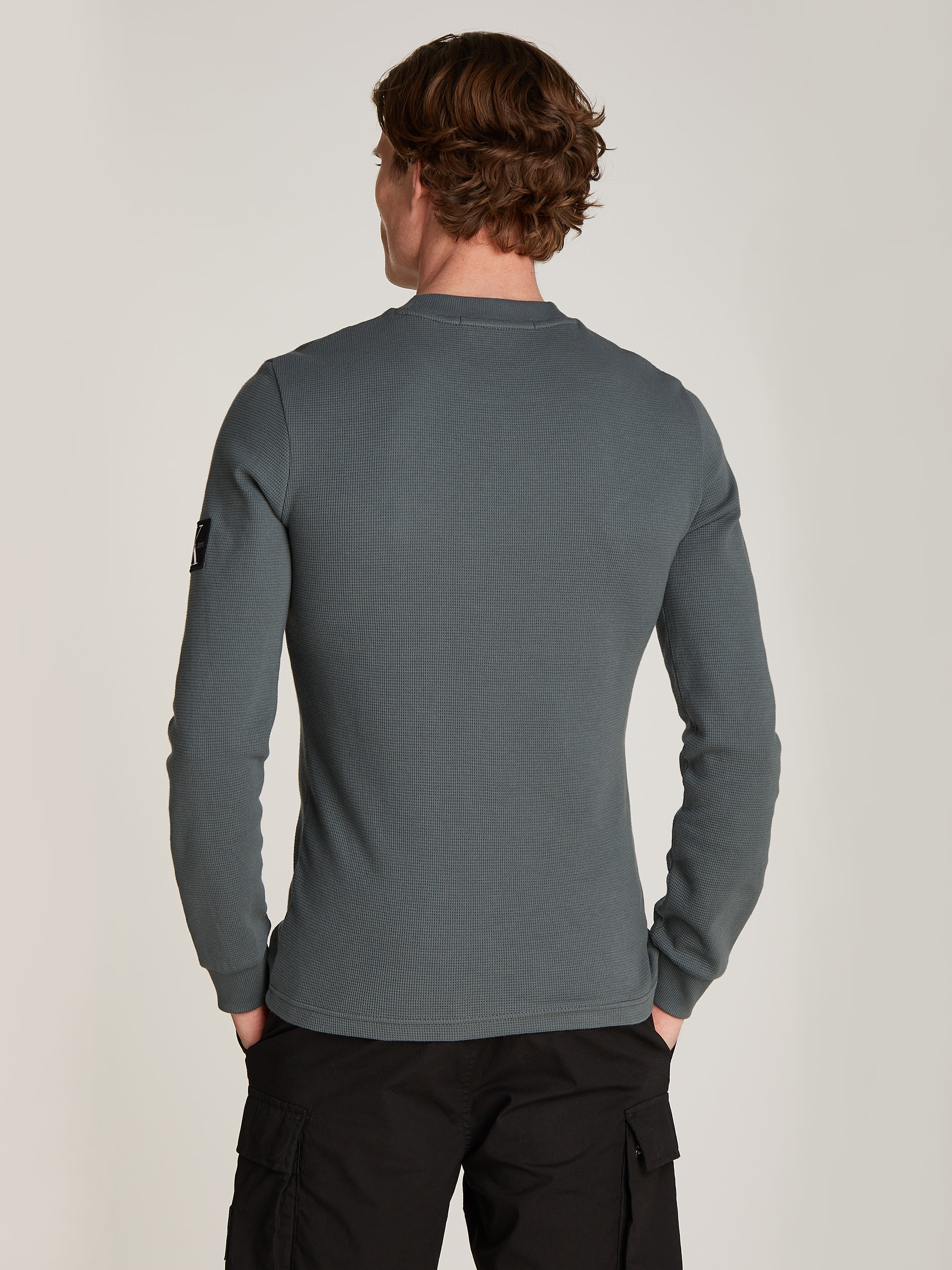 Calvin Klein Jeans Langarmshirt "BADGE WAFFLE LS TEE", mit Logopatch günstig online kaufen