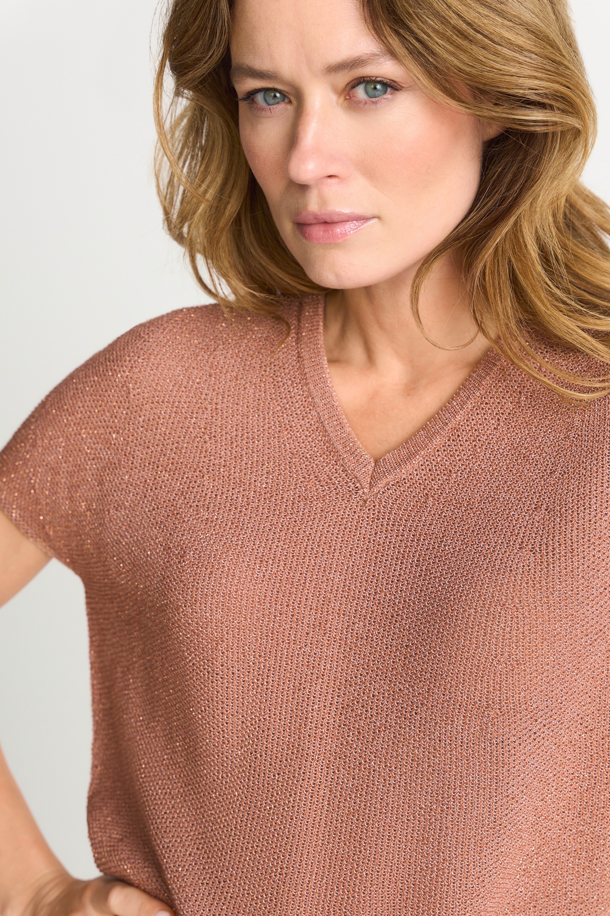 RICHROYAL T-Shirt Regular fit mit V-Ausschnitt günstig online kaufen