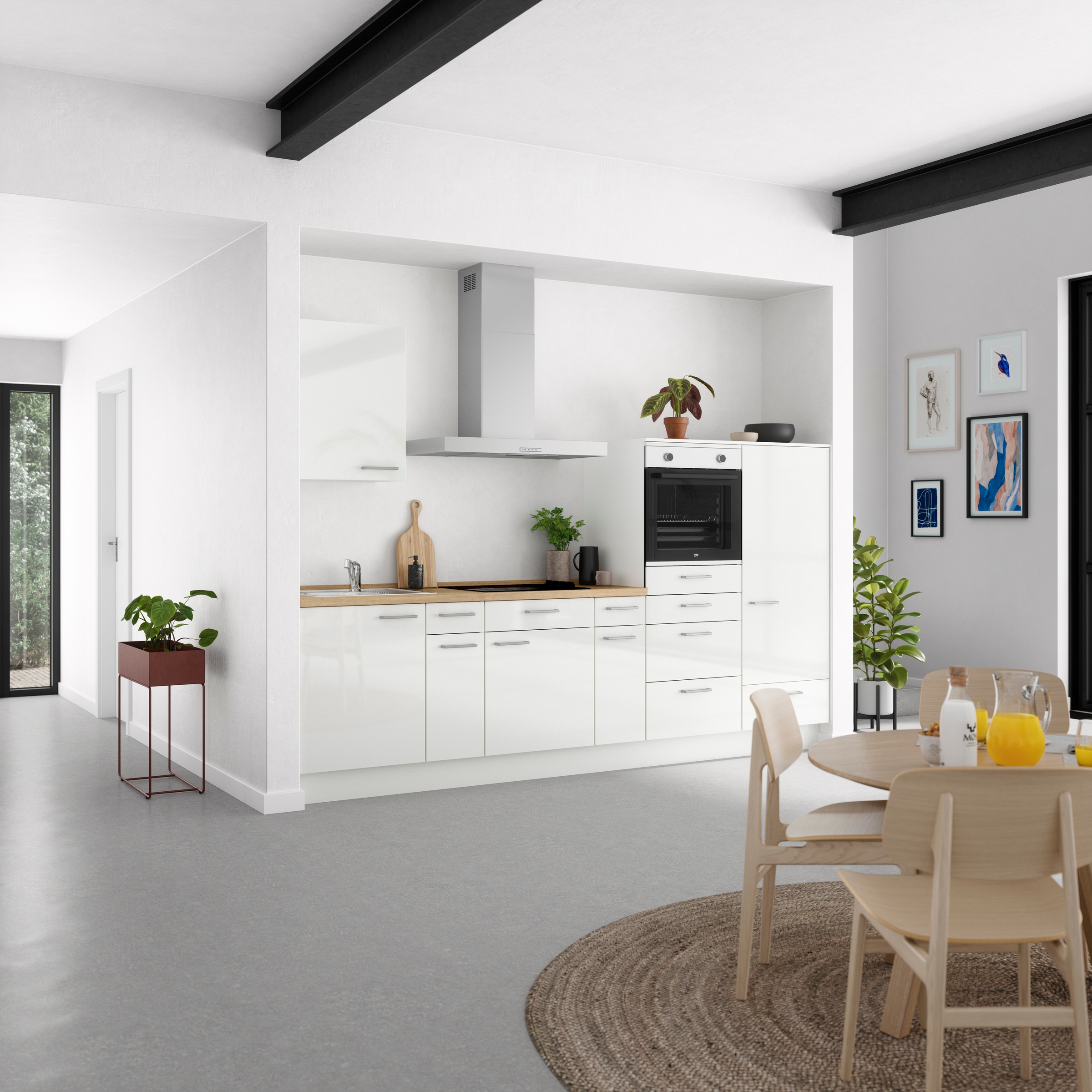 nobilia® Küchenzeile »"Flash I"«, vormontiert, Ausrichtung wählbar, Breite 300 cm, wahlw. mit E-Geräten