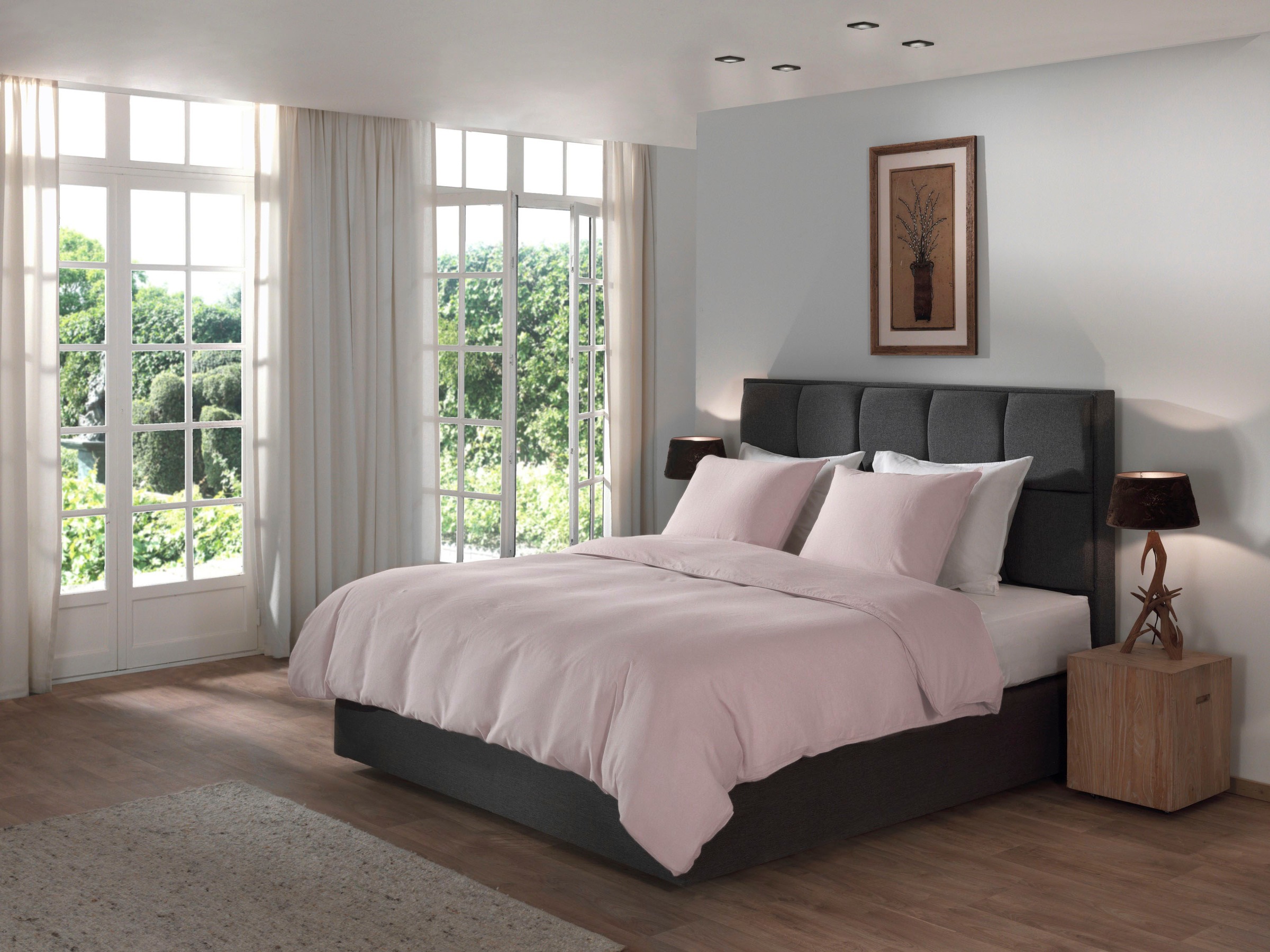 YELLOW Bettwäsche »Suite-Saint-Tropez«, Bettwäsche aus 55% Leinen und 45% Baumwolle, hochwertiges Perkal