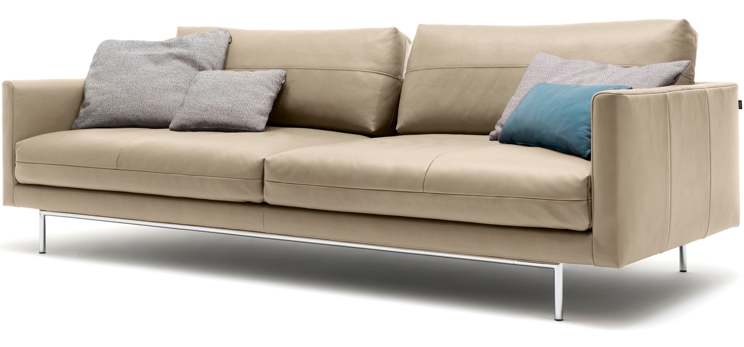 Creation BY ROLF BENZ 3,5-Sitzer »CR.414, Designsofa, edles Sofa, Loungesofa, Ledersofa, klares Design«, aus Leder oder Chenille, erstklassiger Sitzkomfort, legere Polsterung