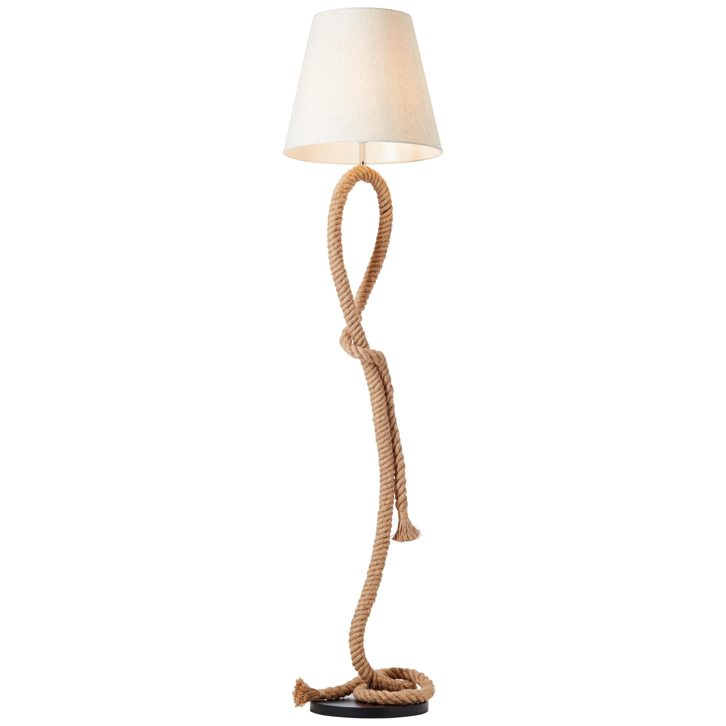 Brilliant Stehlampe »Sailor«, 1 flammig-flammig, 175 cm Höhe, Ø 40 cm, E27,  Seil/Textil/Metall, natur/weiß | günstig kaufen