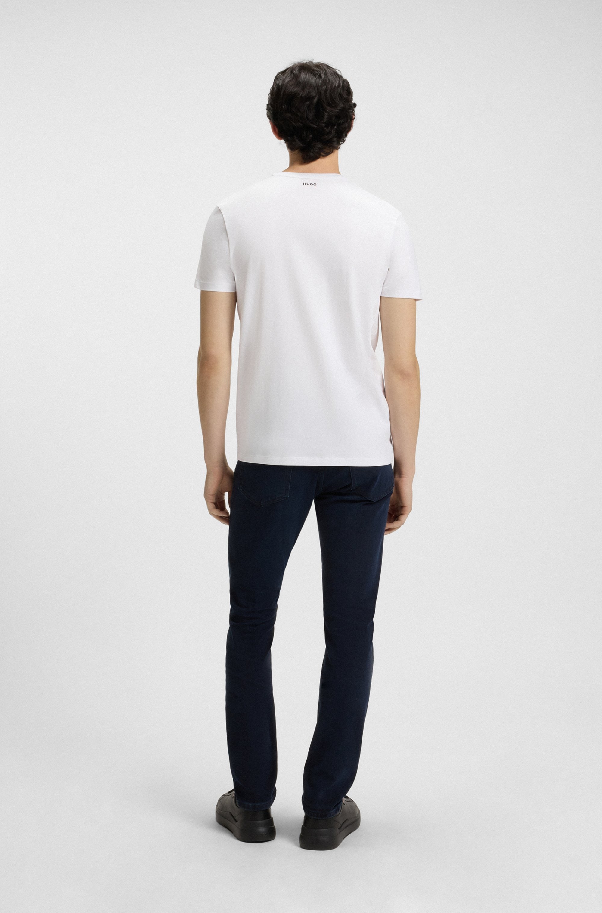 HUGO T-Shirt »HUGO-V« Packung, 2er,  V-Ausschnitt, Slim-Fit, HUGO Logo-Print