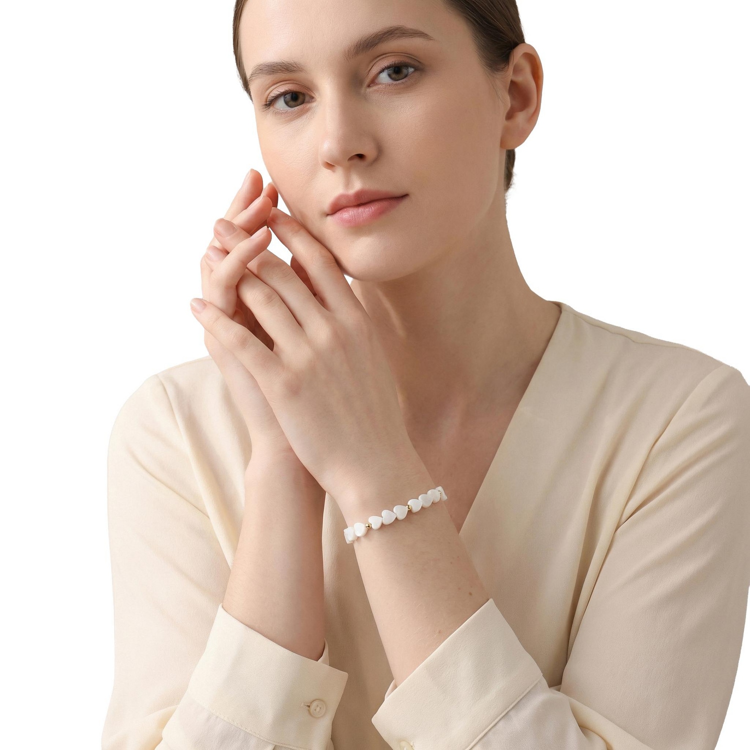 Amor Armband »Herzen« mit Perlmutt