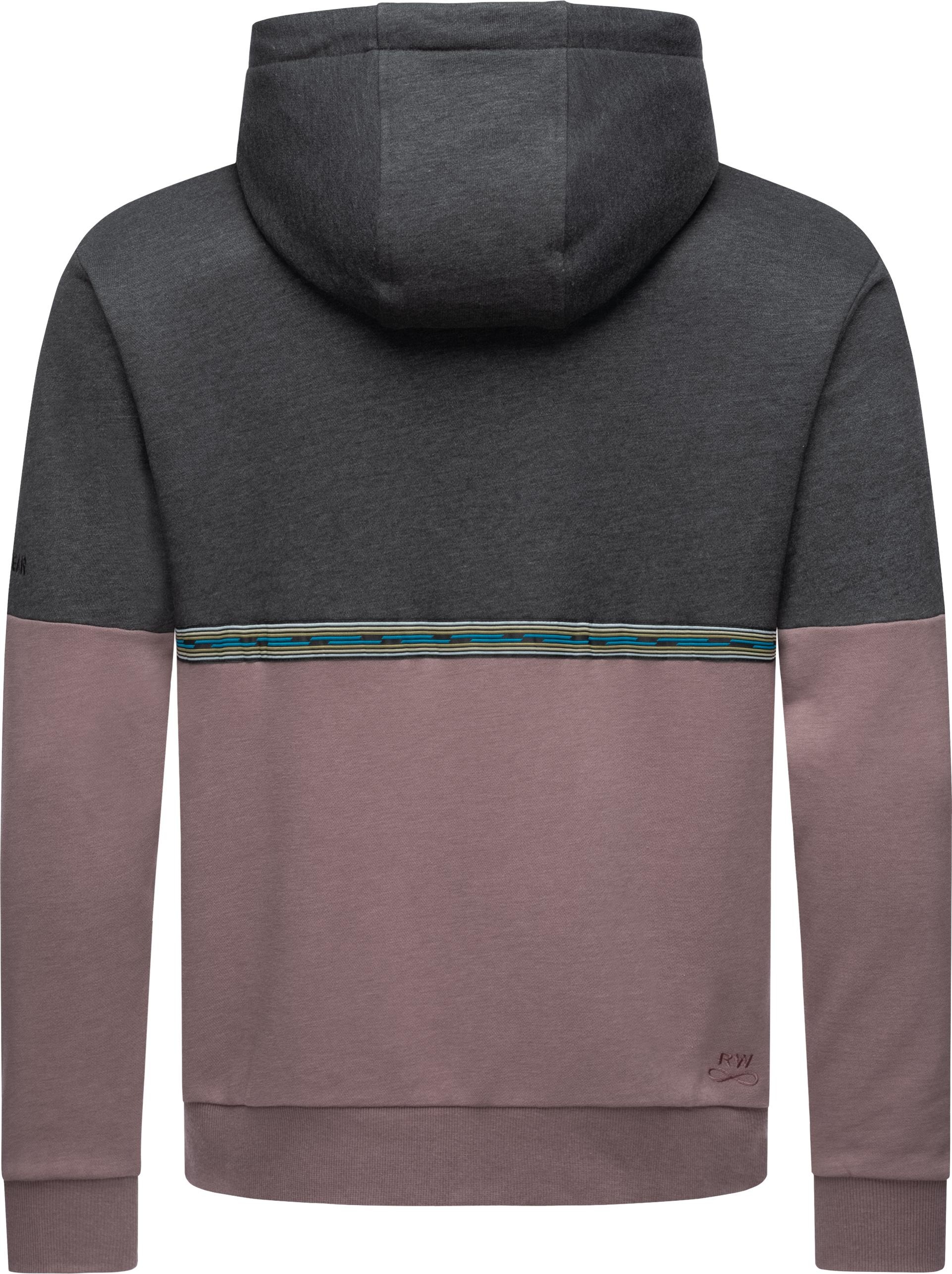 Ragwear Kapuzensweatjacke »Blocky«, Herren Basic Sweatjacke mit Kapuze