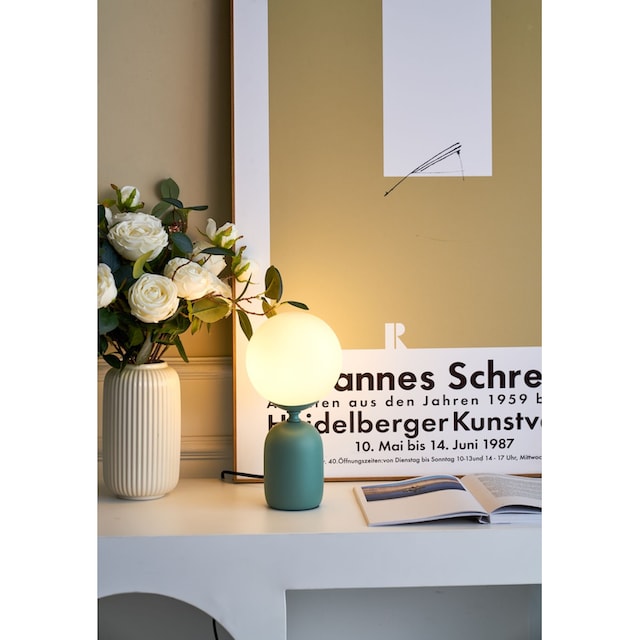 Pauleen Tischleuchte »Glowing Charm max 20W Grün/weiß Keramik«, 1  flammig-flammig | BAUR