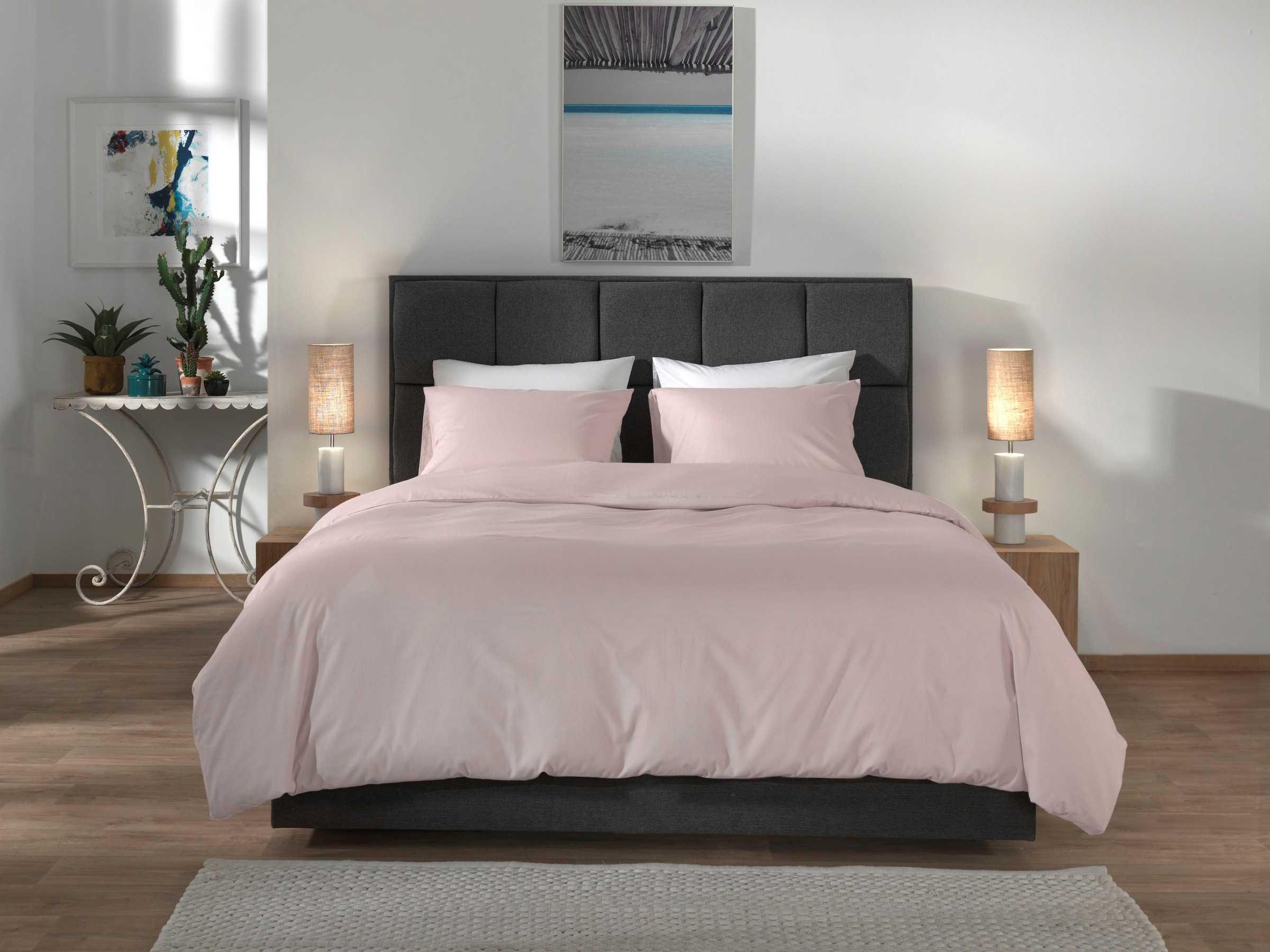 YELLOW Bettwäsche "Suite-Casablanca" 2 Stk. Uni, 100% Baumwolle ab 135x200 günstig online kaufen