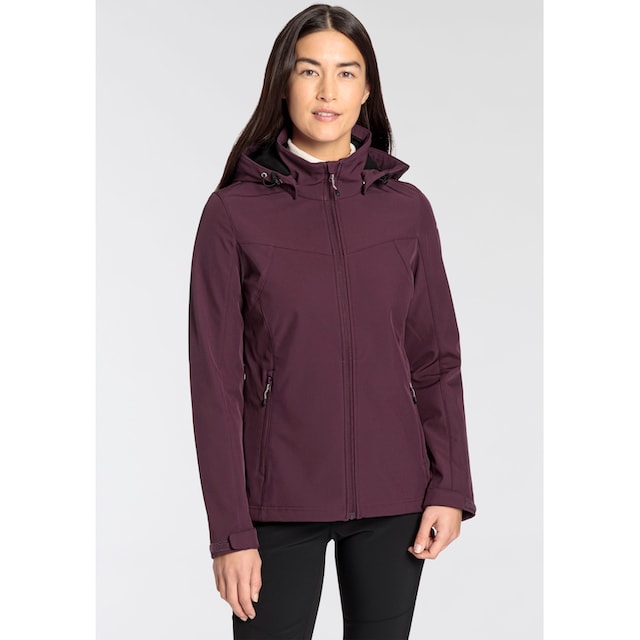 Icepeak Softshelljacke »D SOFTSHELLJACKE BRENHAM«, mit Kapuze, mit hohem  Stehkragen für bestellen | BAUR