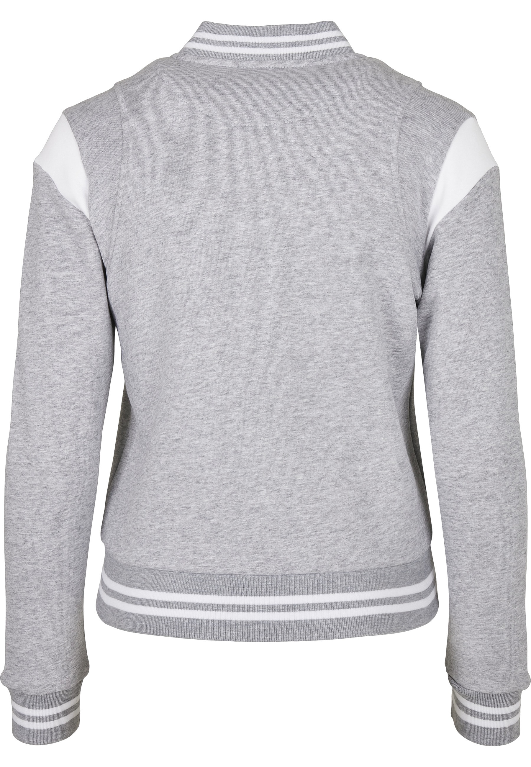 URBAN CLASSICS Collegejacke »Urban Classics Damen Ladies Organic Inset College Sweat Jacket« 1 Stk. tlg. ohne Kapuze
