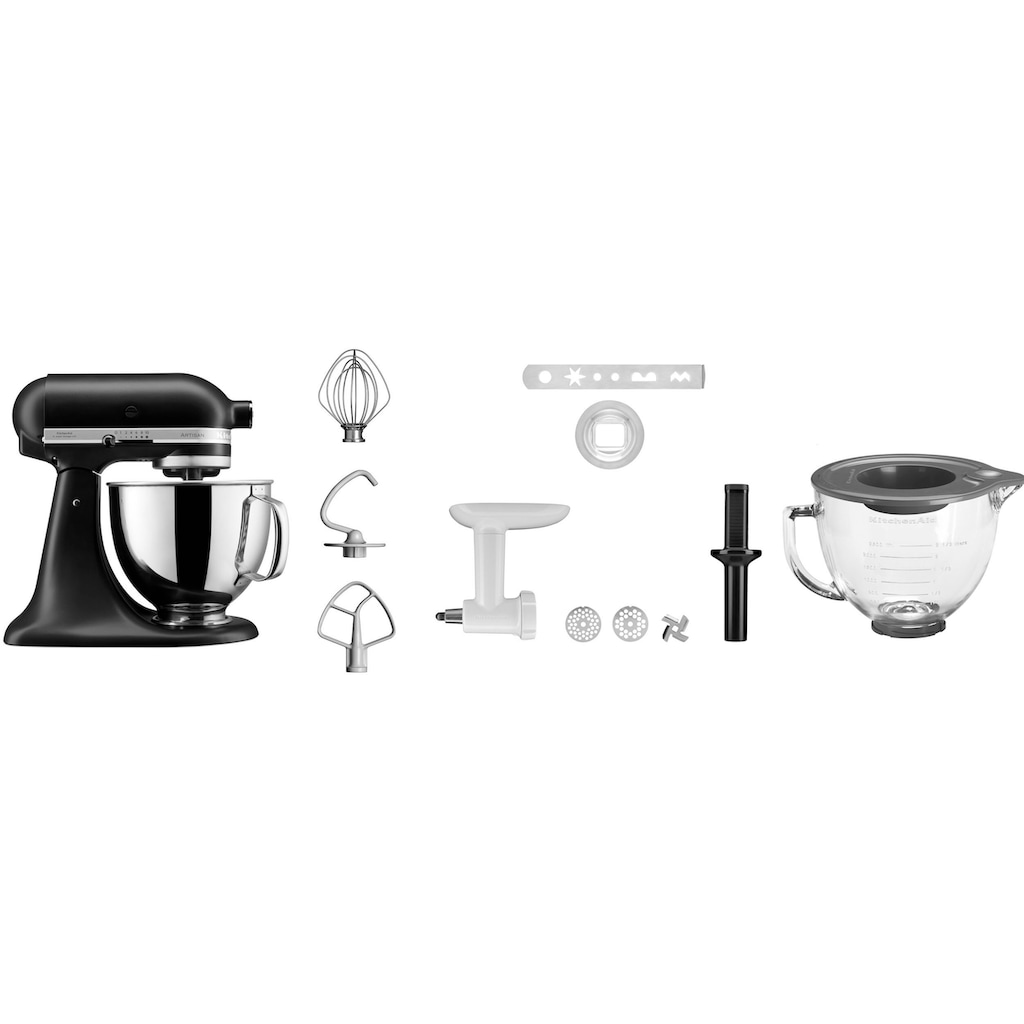 KitchenAid Küchenmaschine »5KSM125EBM SCHWARZ MATT«