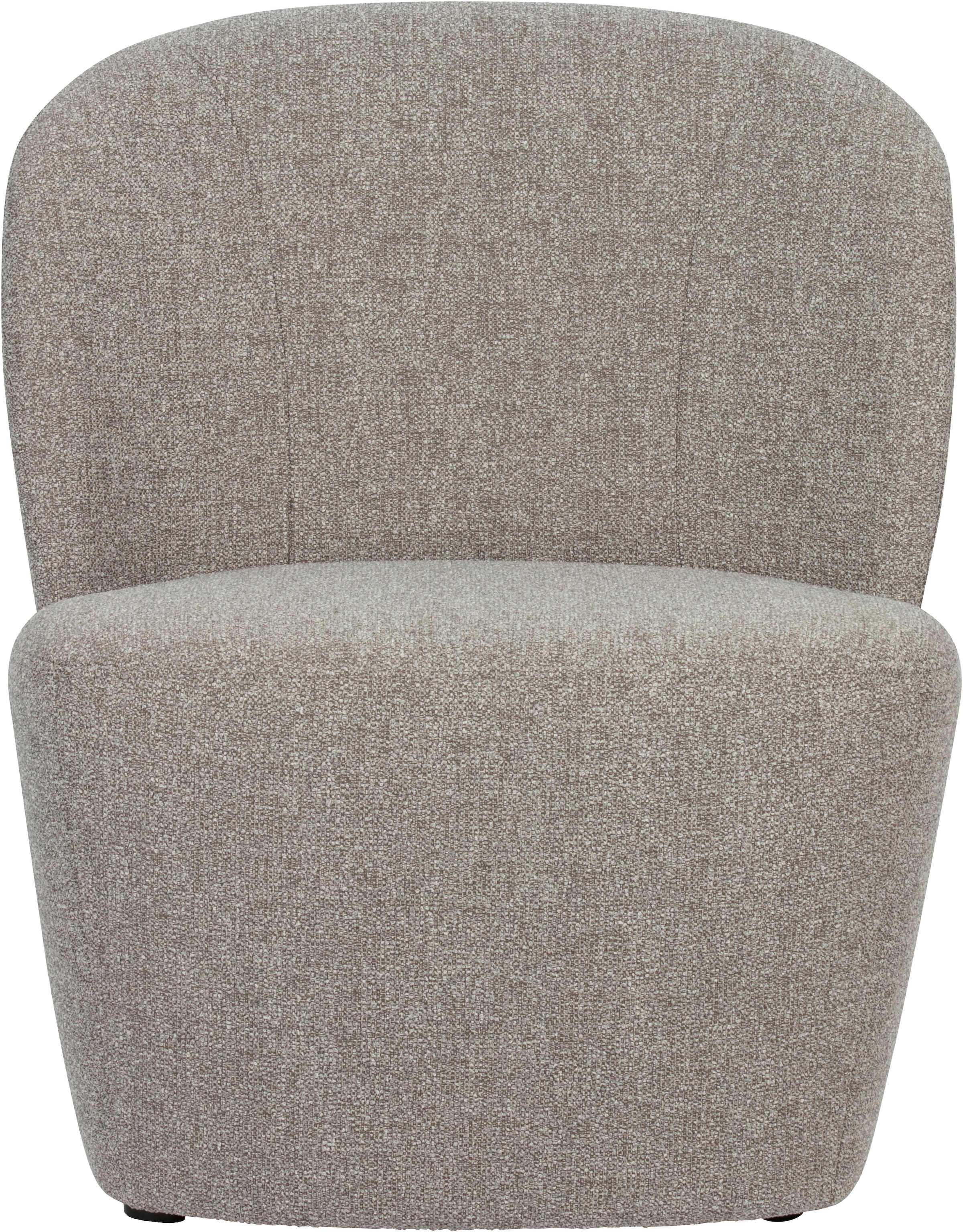 WOOOD Loungesessel »Lofty mit Bouclé-Bezug und Hartholzrahmen B 68 x T 72 x H 75 cm« Hohe Verschleißfestigkeit, Sitzhöhe 42 cm, separates Rückenkissen