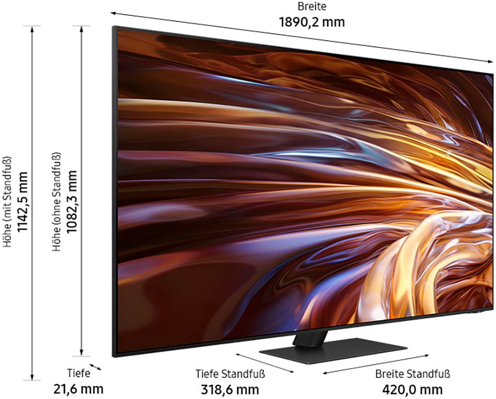 Samsung QLED Mini LED-Fernseher »GQ85QN95DAT«, 4K Ultra HD, Smart-TV, Neural Quantum 4K AI Gen2 Prozessor, Mini LED, bis zu 144Hz