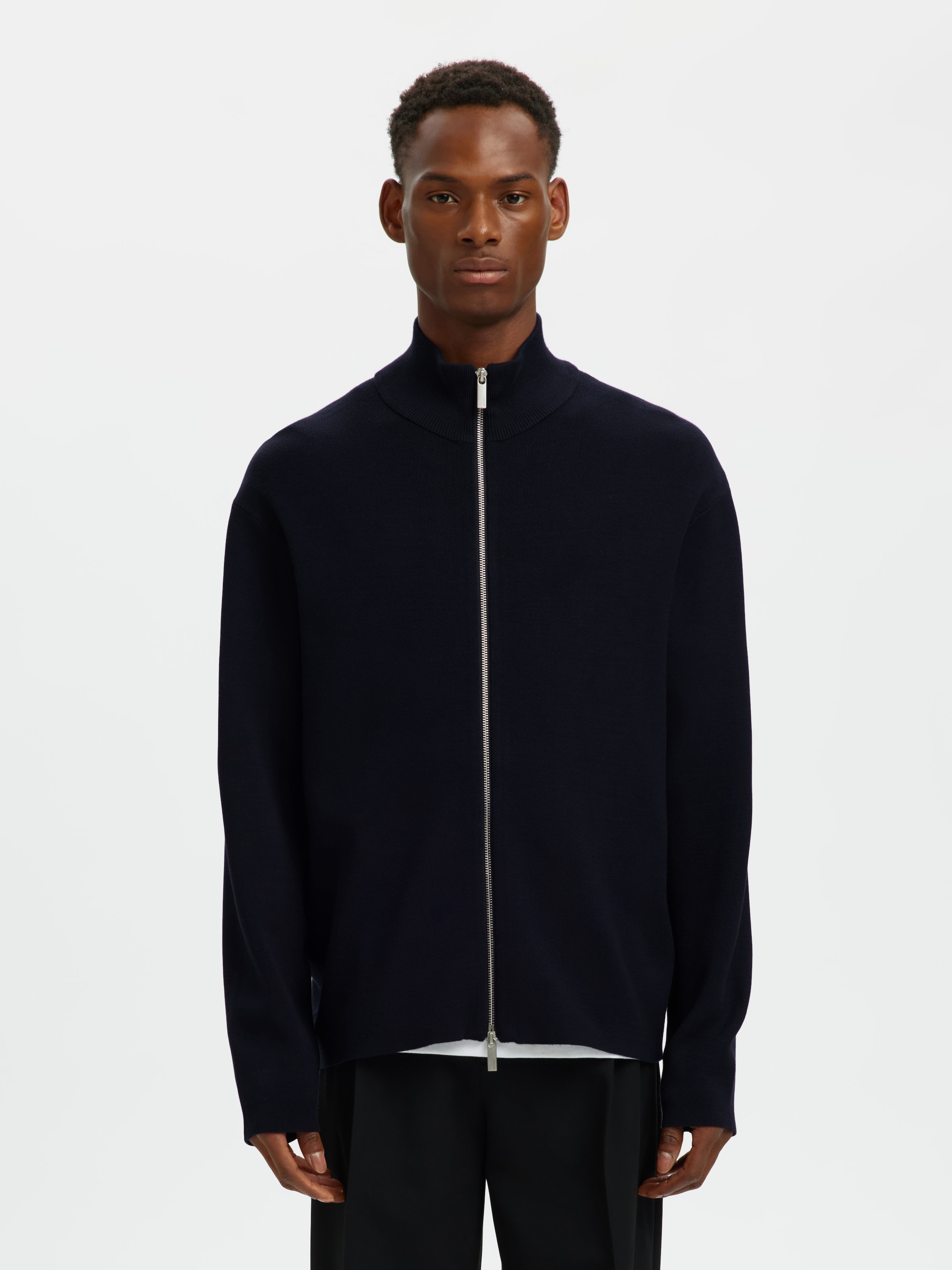 SELECTED "SLMTELLER FN ZIP CARDIGAN NOOS" Viskosemischung, regular fit