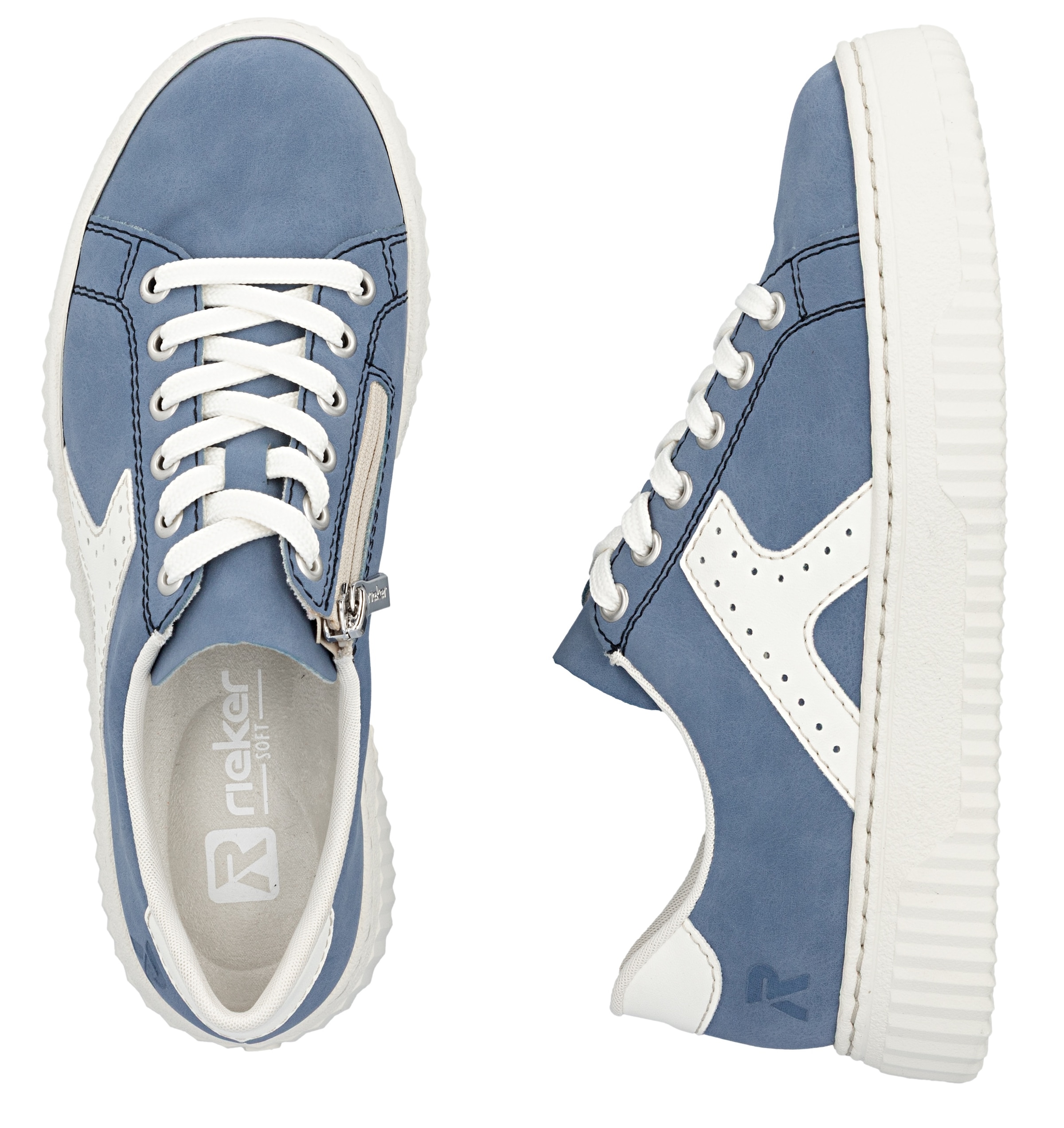 Rieker Plateausneaker  Schnürschuh, Halbschuh, Freizeitsneaker mit modischer Plateausohle