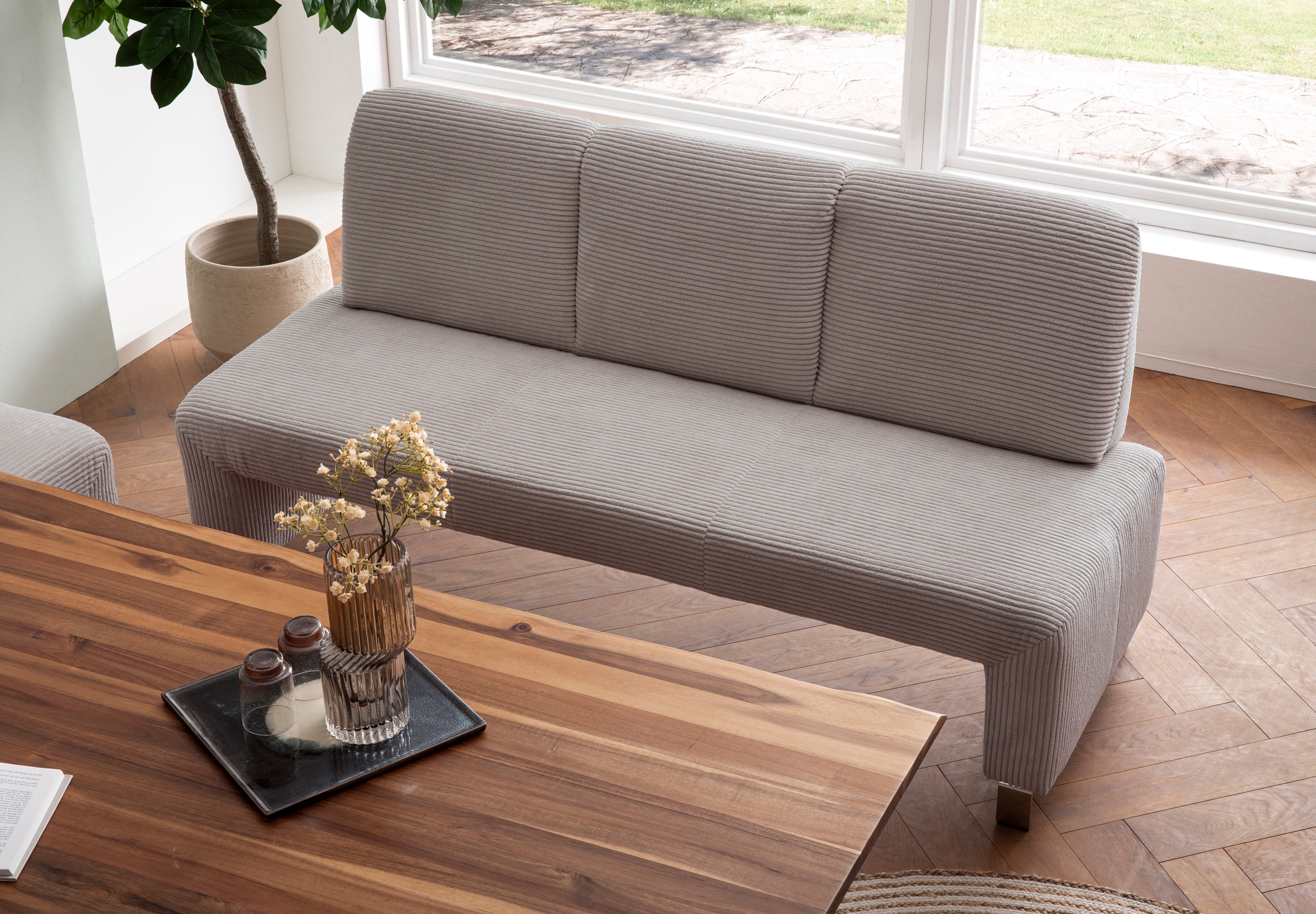 exxpo - sofa fashion Polsterbank »Intenso, Sitzbank, Breite 182 cm, wahlweise in Leder oder Textil«, hohe Bodenfreiheit, frei im Raum stellbar, hoher Sitzkomfort