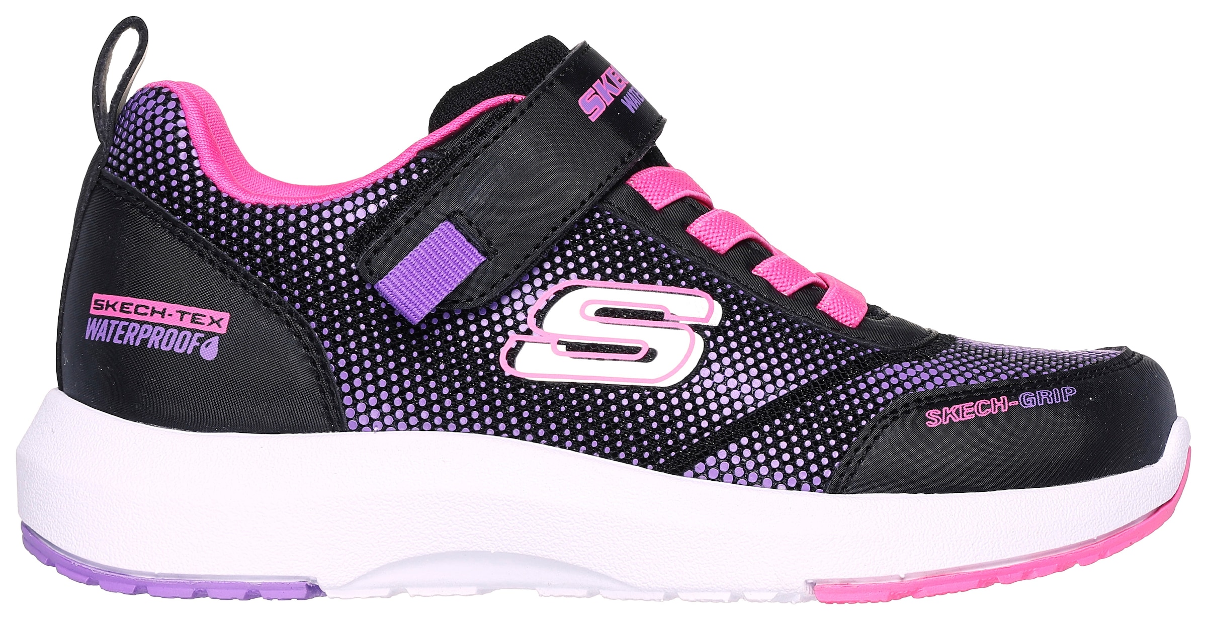 Skechers Sneaker »DYNAMIC TREAD«, Freizeitschuh, Klettschuh mit glänzendem Textileinsatz