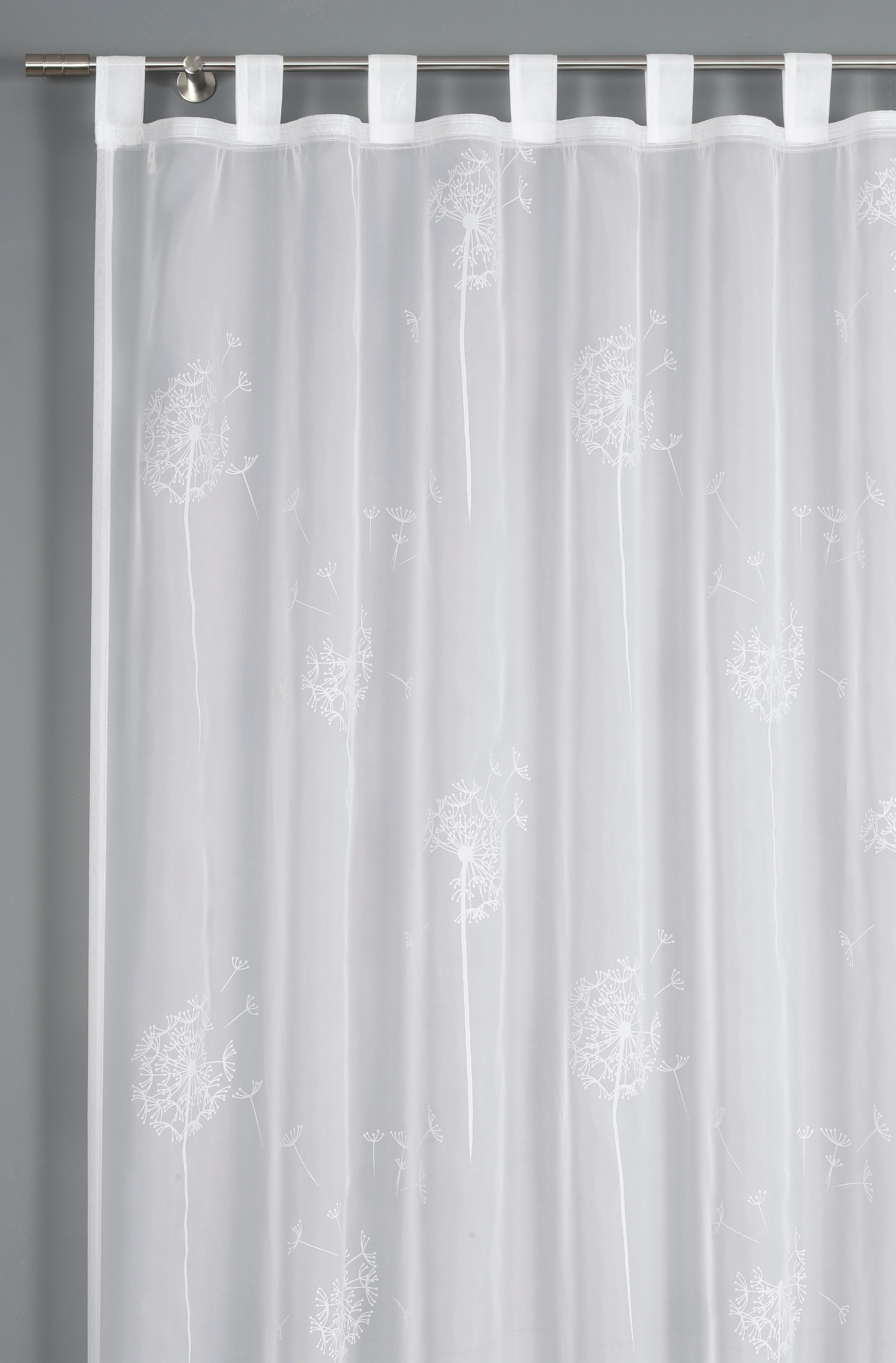 GARDINIA Vorhang "Voile-Flock" Schlaufen 1 Stk. tlg. Stoff Voile-Flock günstig online kaufen